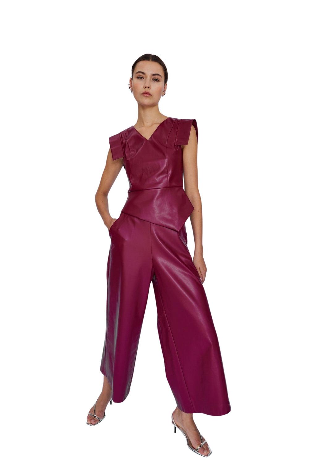 Mirimalist-Concrete Kırmızı Büstiyer-Bluz-5-Milagron.com