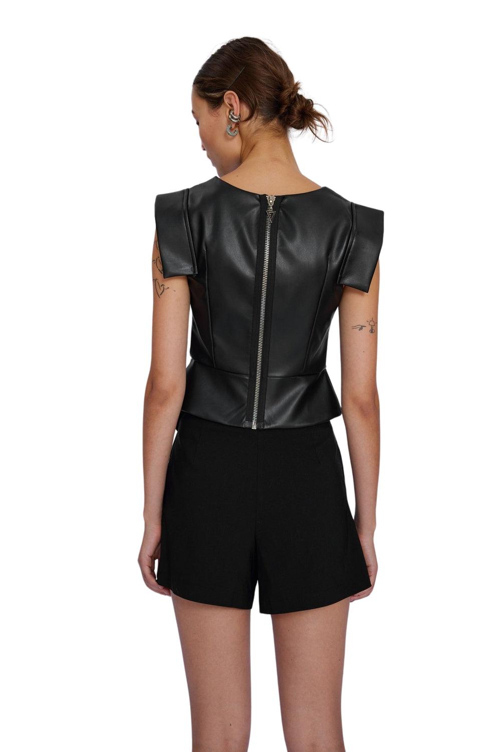 Mirimalist-Concrete Siyah Büstiyer-Bluz-4-Milagron.com