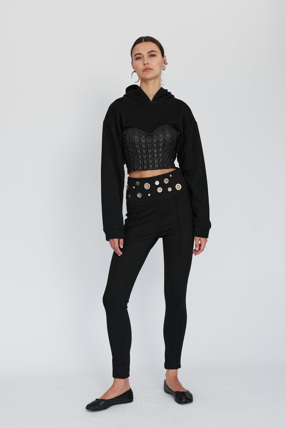 Mirimalist-Korse Siyah Kapüşonlu-Sweatshirts & Hoodies-7-Milagron.com