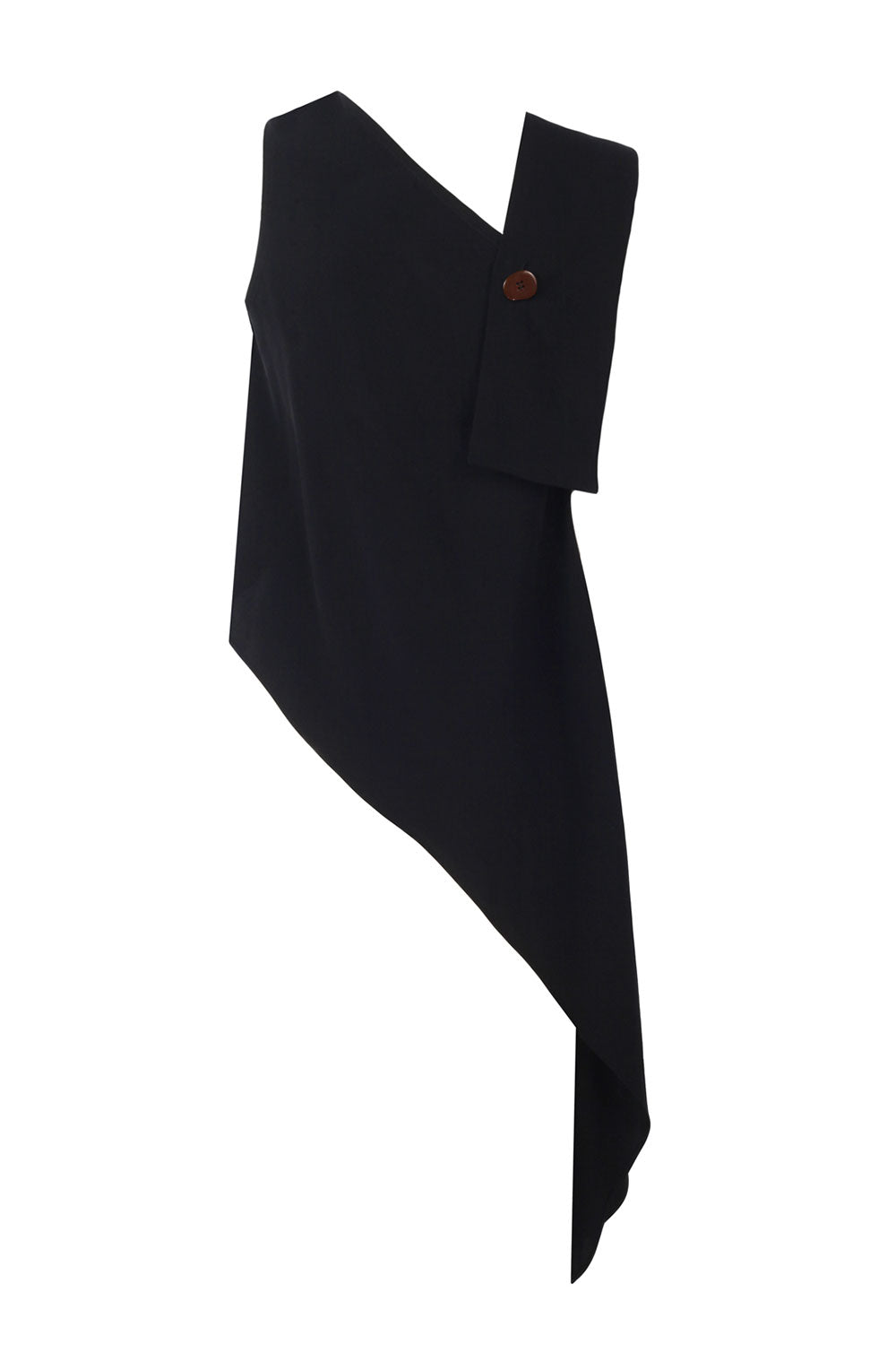 Mirimalist-Sand One Shoulder Top-Bluz-5-Milagron.com