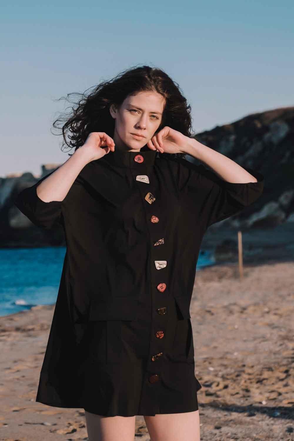 Mirimalist-Stone Age Dress / Jacket-Elbise-3-Milagron.com