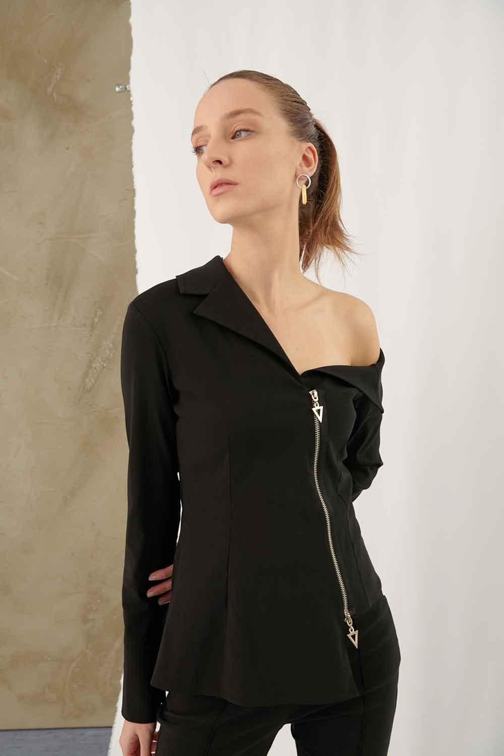 Mirimalist-Viva Jacket Black-Ceket-7-Milagron.com