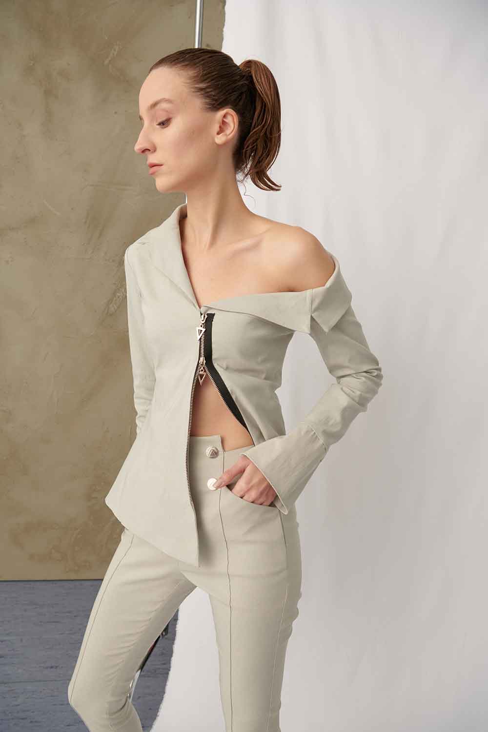 Mirimalist-Viva Jacket Grey-Ceket-7-Milagron.com