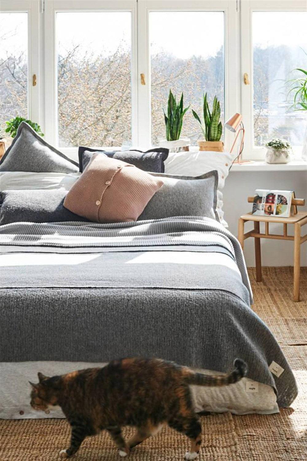 Moyha-Comfort Gri Yatak Örtüsü (120 x 240)-Yatak Örtüsü-4-Milagron.com