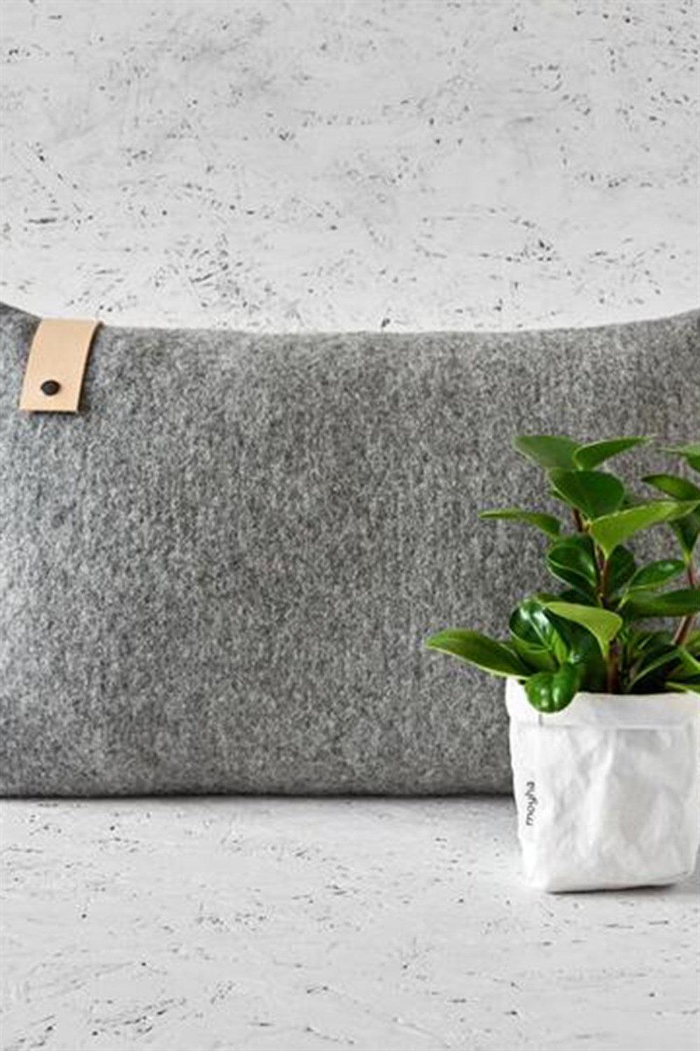 Moyha-Homely Açık Gri Yastık (60x40)-Kırlent-1-Milagron.com