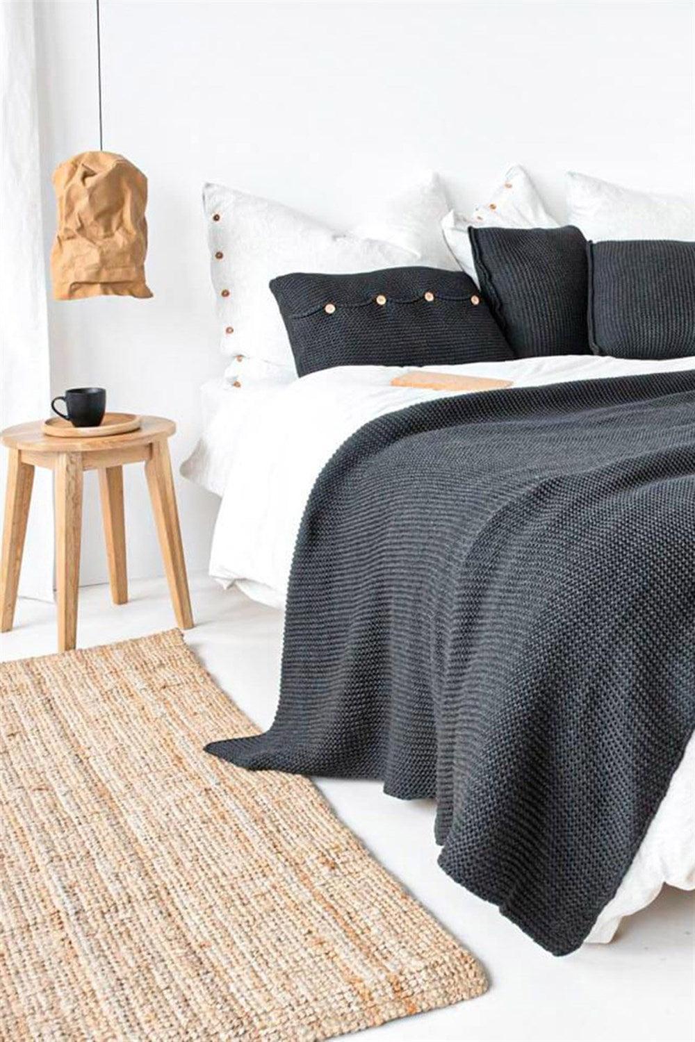 Moyha-Sense Gri Yatak Örtüsü-Yatak Örtüsü-1-Milagron.com