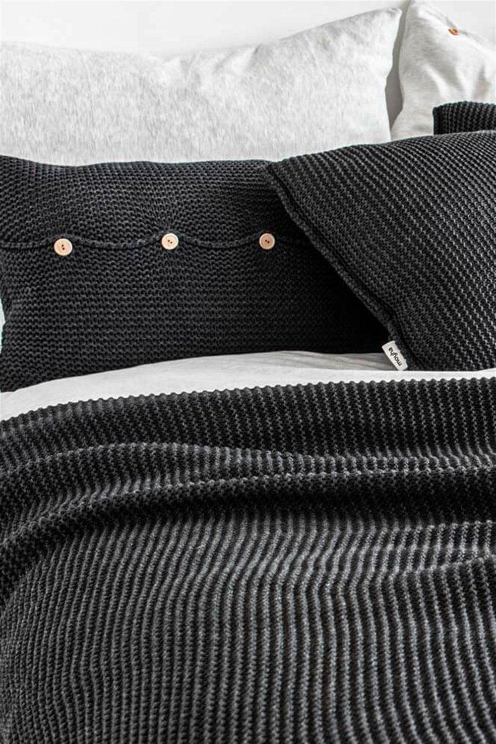 Moyha-Sense Gri Yatak Örtüsü-Yatak Örtüsü-4-Milagron.com