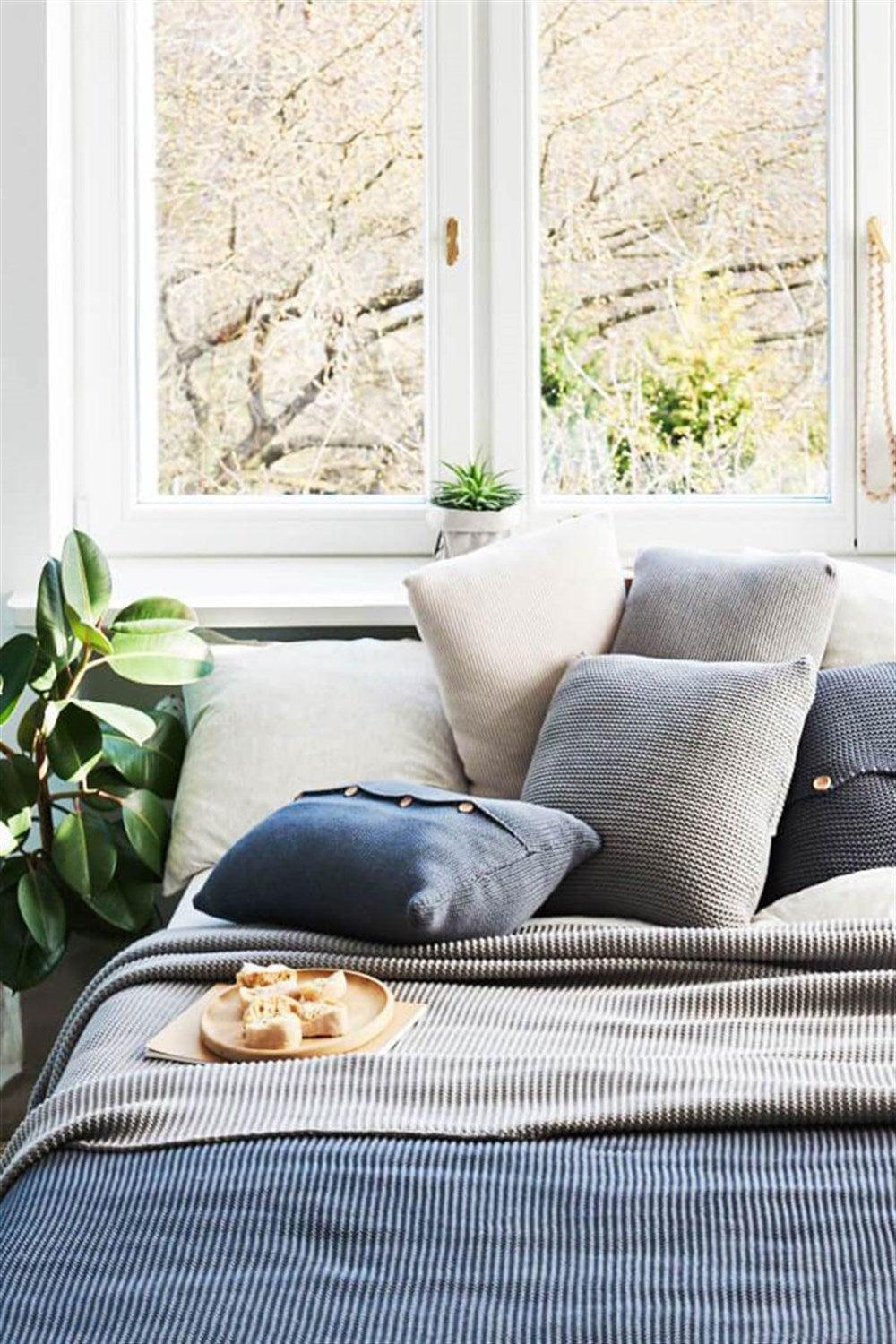 Moyha-Sense Lacivert Yatak Örtüsü (130 x 240)-Yatak Örtüsü-2-Milagron.com