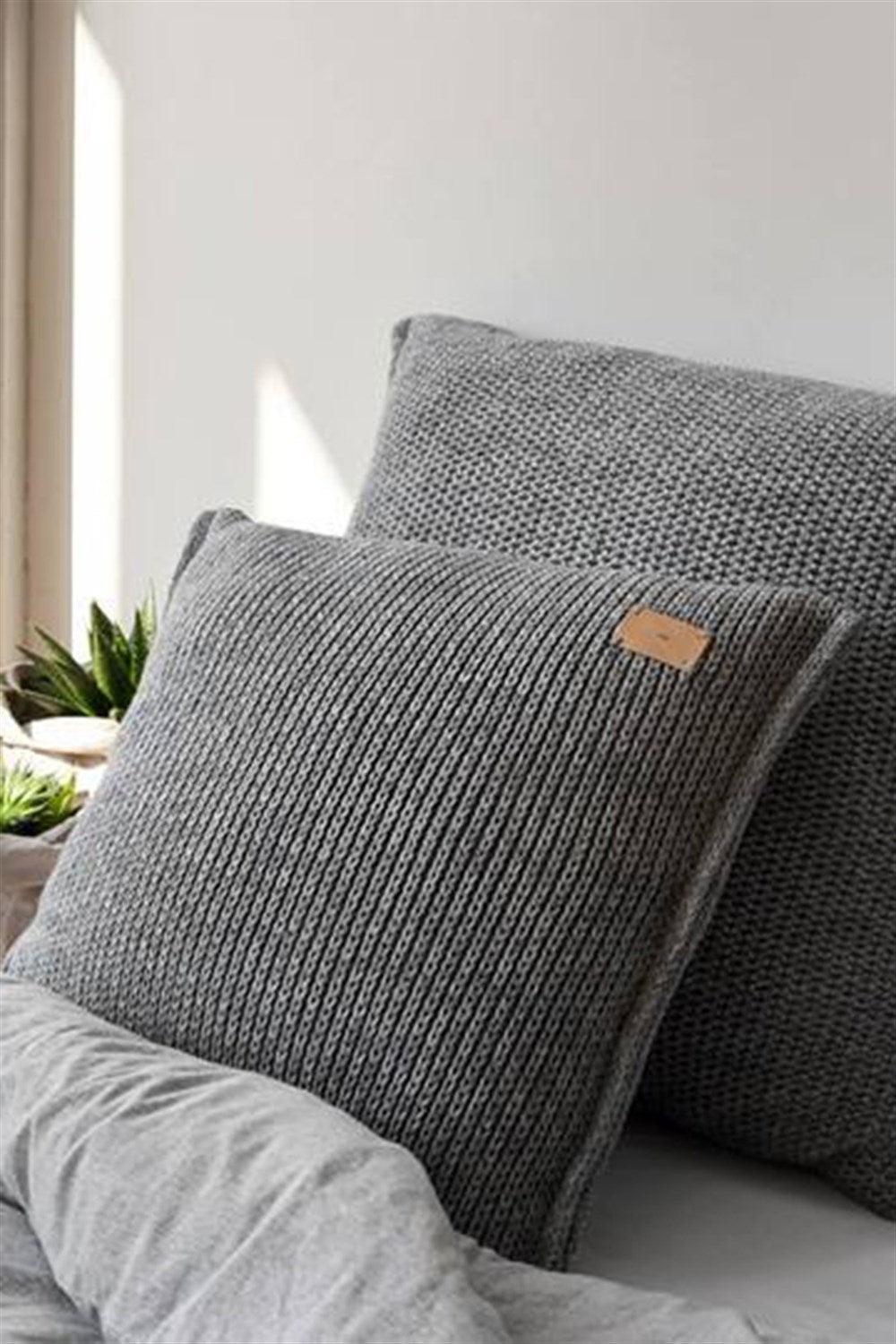 Moyha-Sleepy Gri Yastık (50x50)-Kırlent-1-Milagron.com