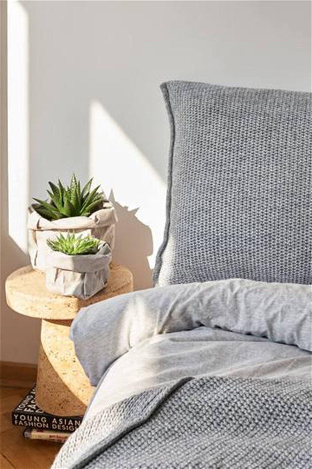 Moyha-Slowly Gri Yastık (60x60)-Kırlent-1-Milagron.com