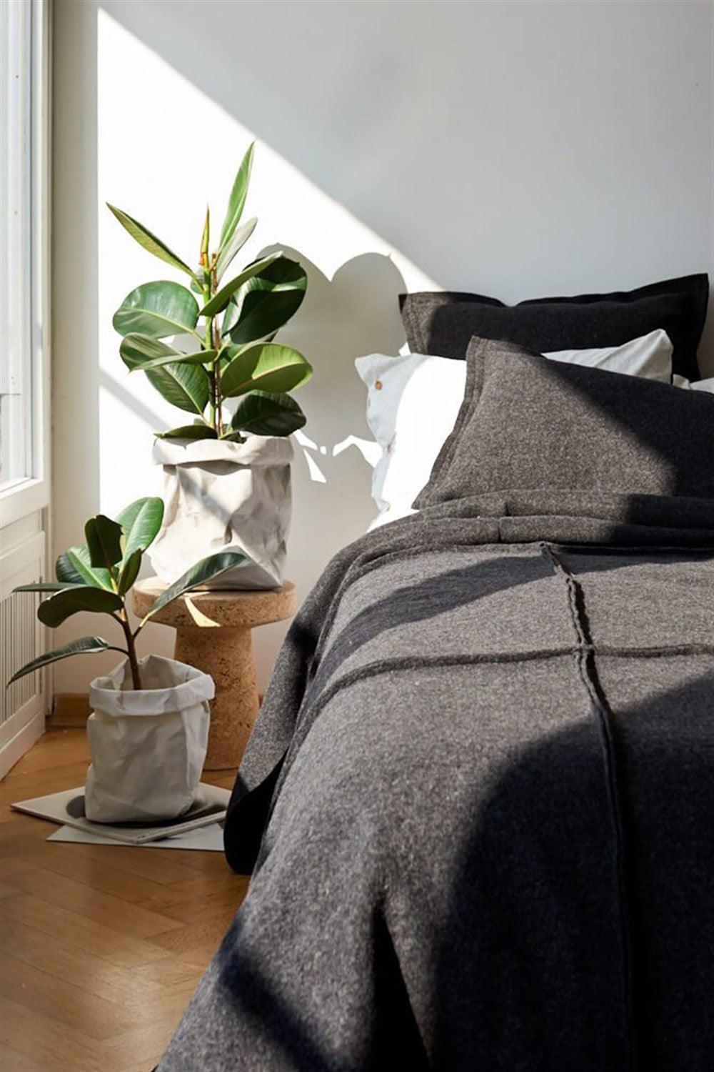 Moyha-Wave Antrasit Yatak Örtüsü (220 x 250)-Yatak Örtüsü-5-Milagron.com