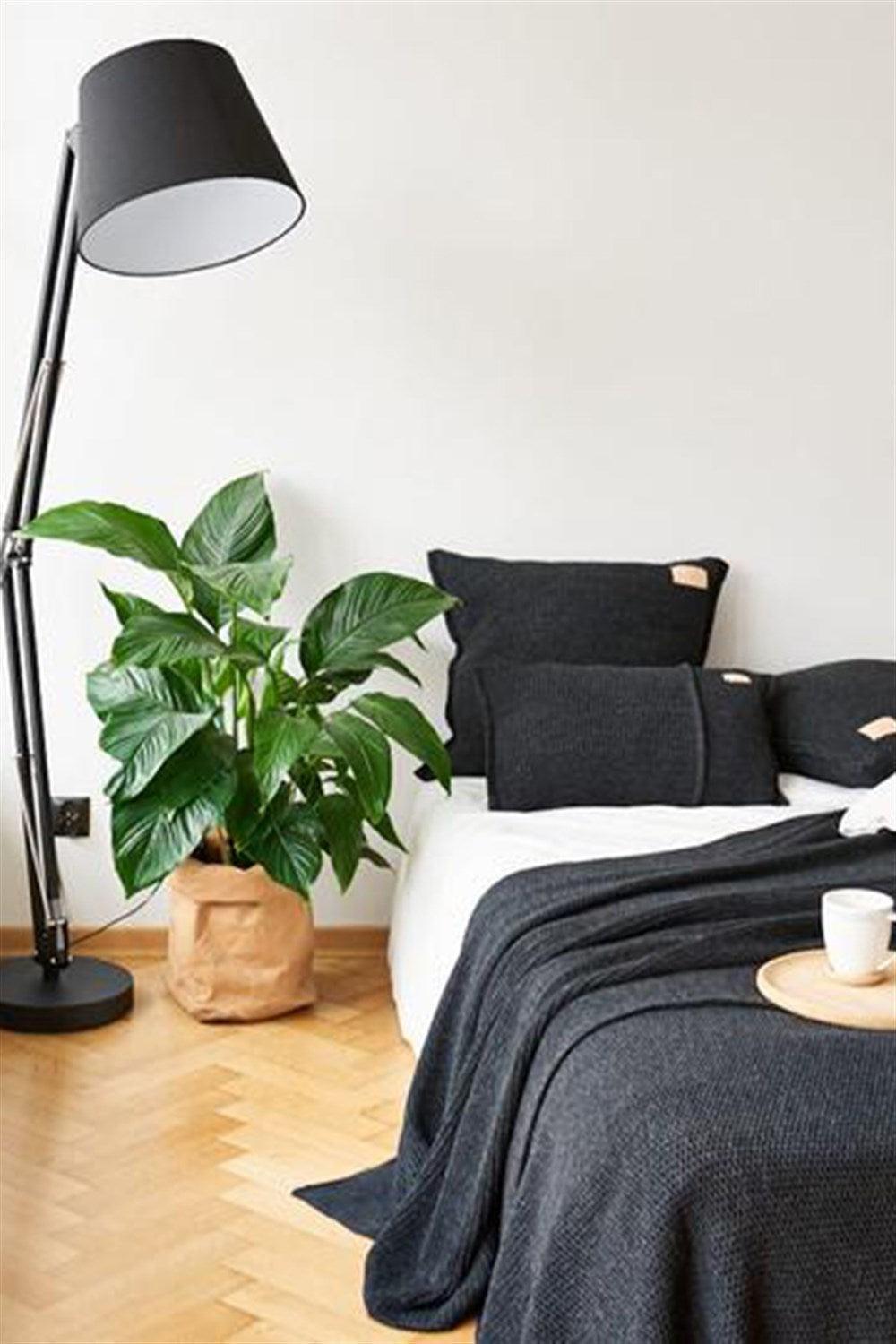 Moyha-Wooly Antrasit Yatak Örtüsü (200 x 220)-Yatak Örtüsü-2-Milagron.com