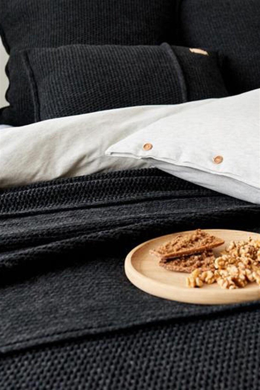 Moyha-Wooly Antrasit Yatak Örtüsü (250 x 220)-Yatak Örtüsü-1-Milagron.com