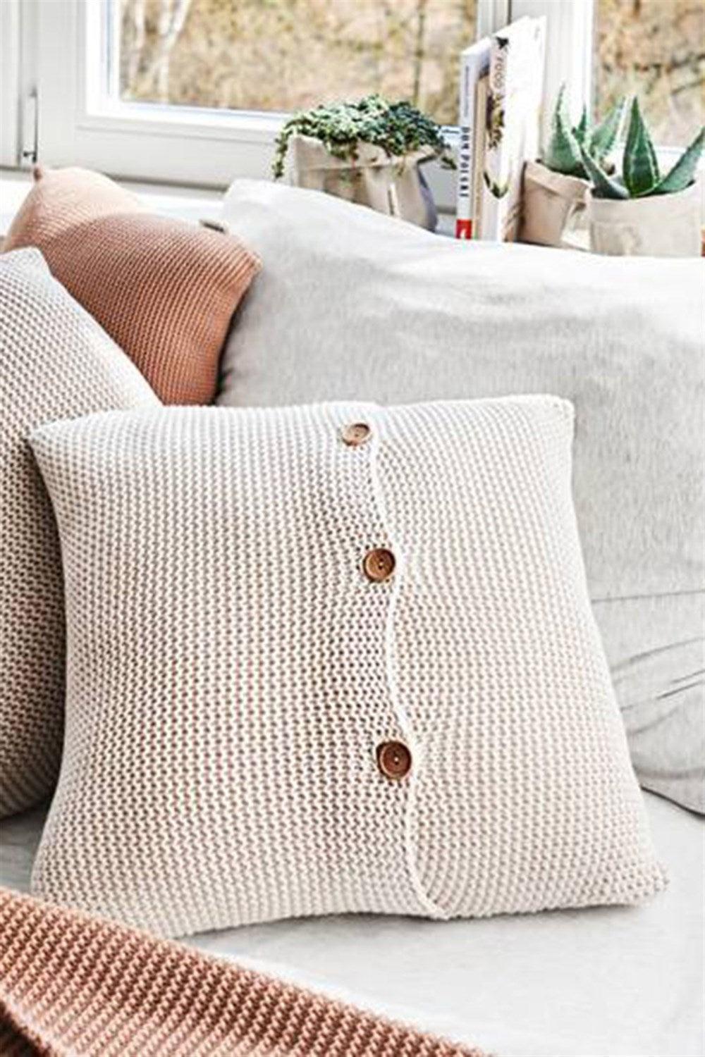 Moyha-Zen Açık Vizon Yastık (50x50)-Kırlent-1-Milagron.com