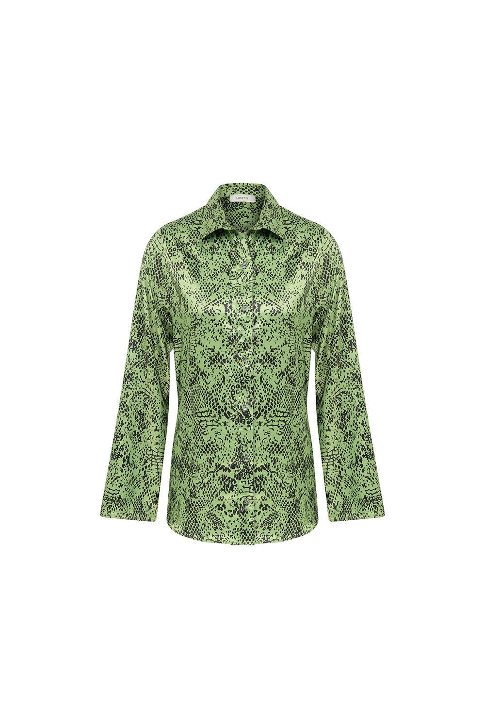 Mozto-SORUNLU - Thalia Satin Shirt-Gömlek-3-Milagron.com