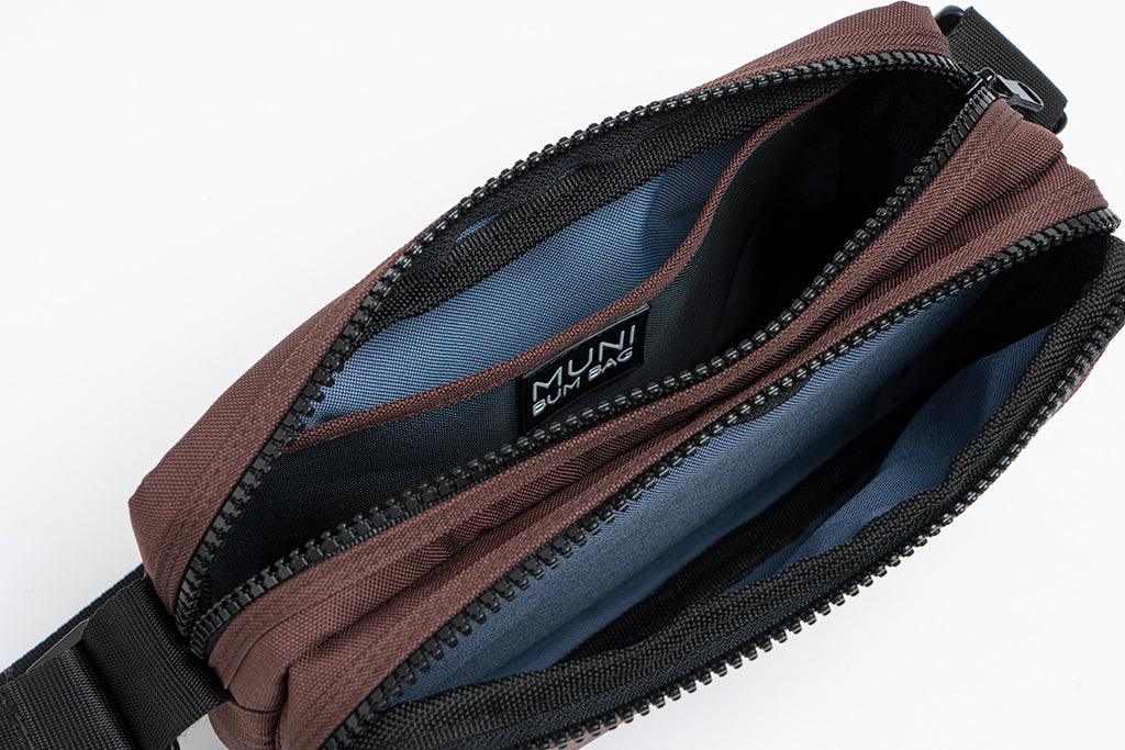 Muni Bum Bag-Grace Double Under Arm Coffee-Bel Çantası-4-Milagron.com