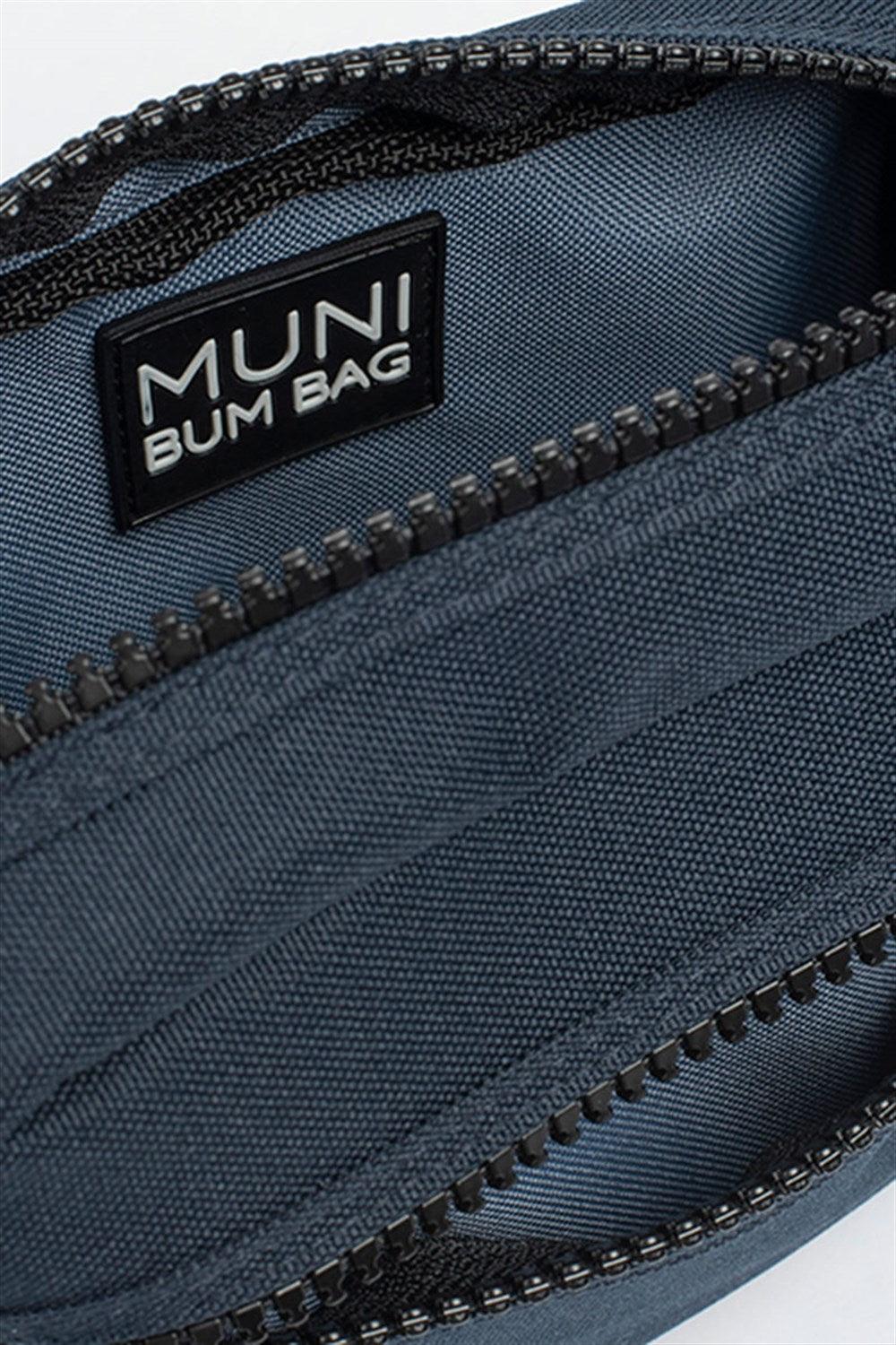 Muni Bum Bag-Mini Mu Navy Blue Single Bumbag-Bel Çantası-4-Milagron.com