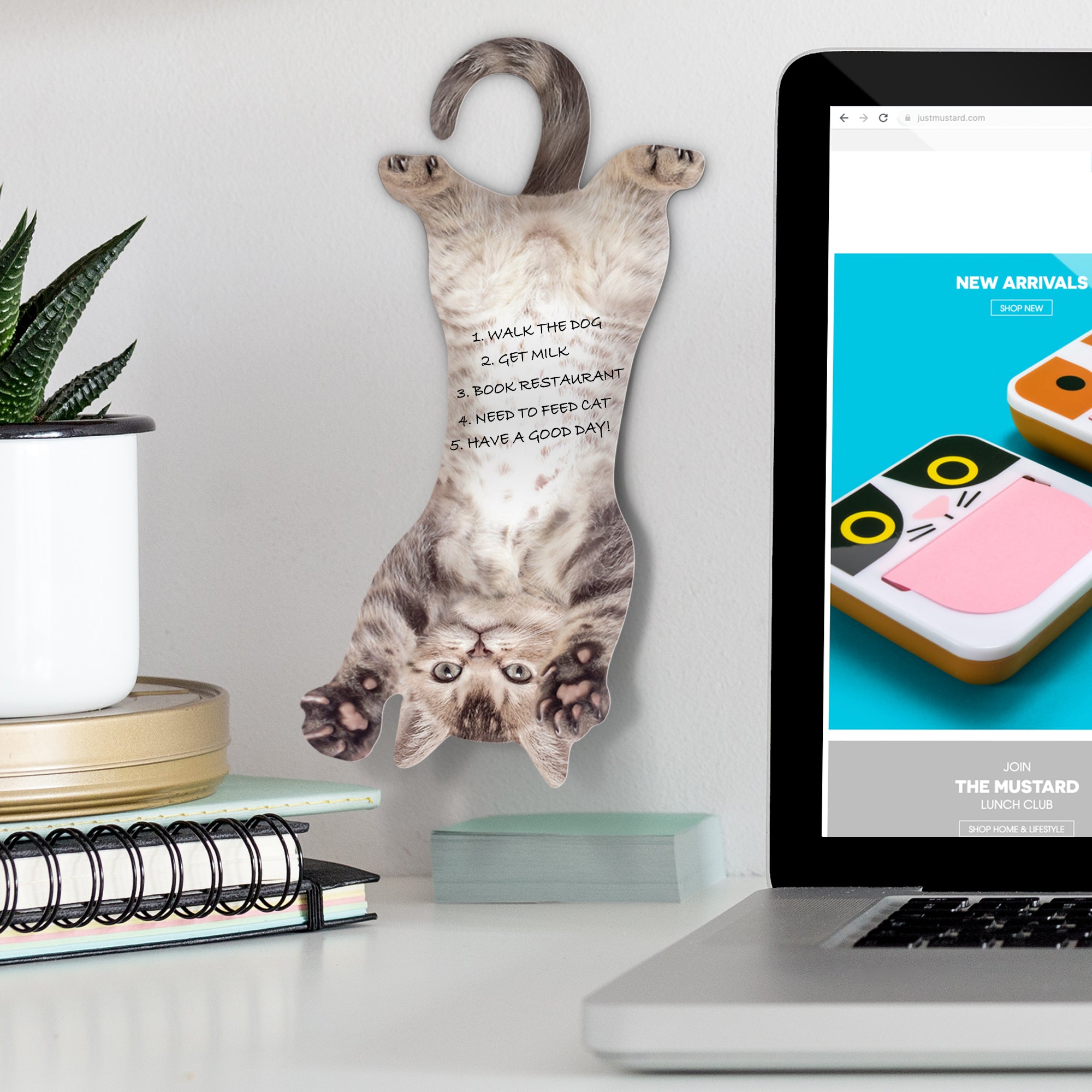 Mustard-Mustard Cat Asılabilir Notluk-Notluk-5-Milagron.com