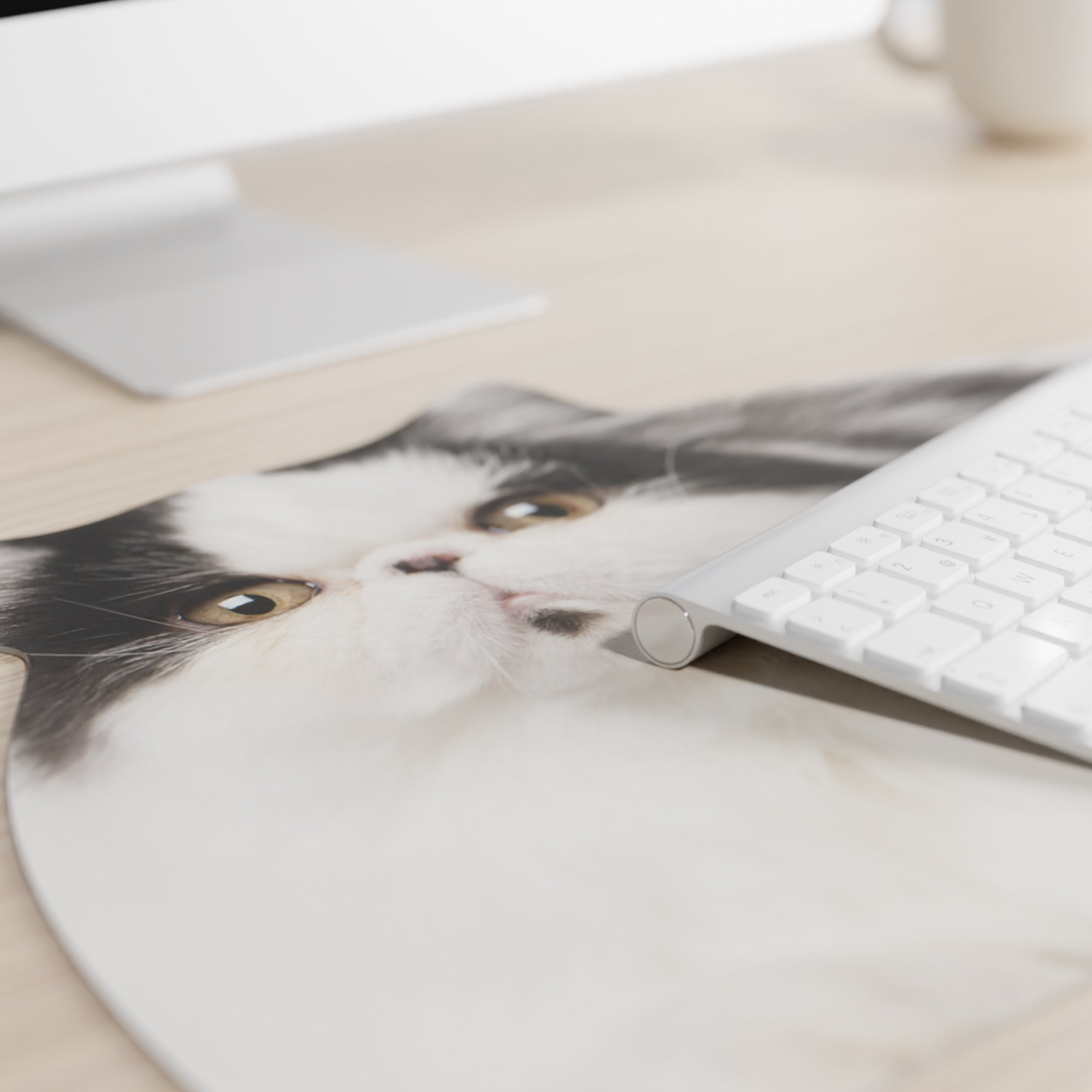 Mustard-Mustard Fat Cat Mousepad-Mouse Pad-3-Milagron.com
