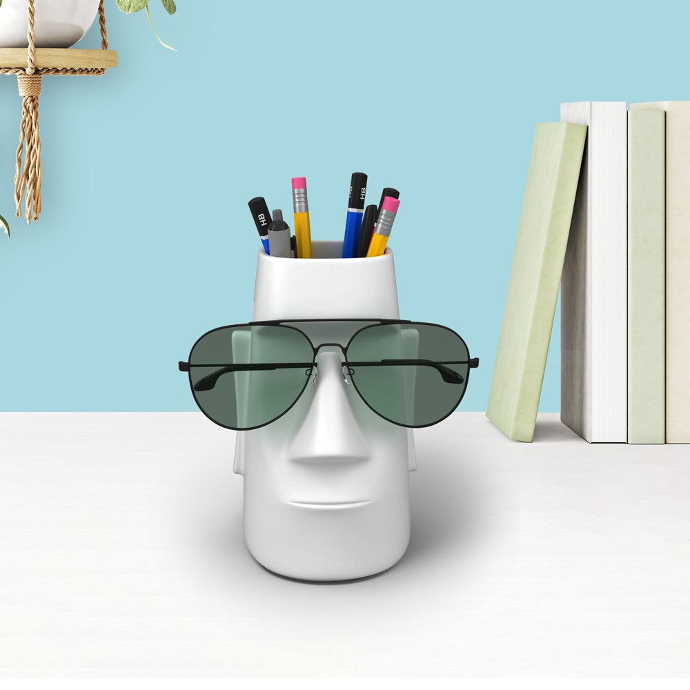 Mustard-Mustard Moai Kalemlik / Gözlük Tutacağı-Masaüstü Organizer-2-Milagron.com