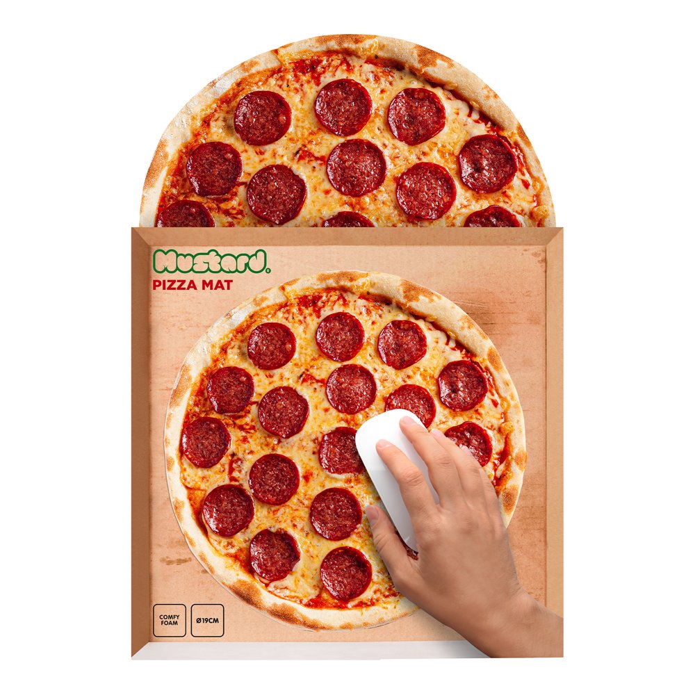 Mustard-Mustard Pizza Mouse Pad-Mouse Pad-2-Milagron.com