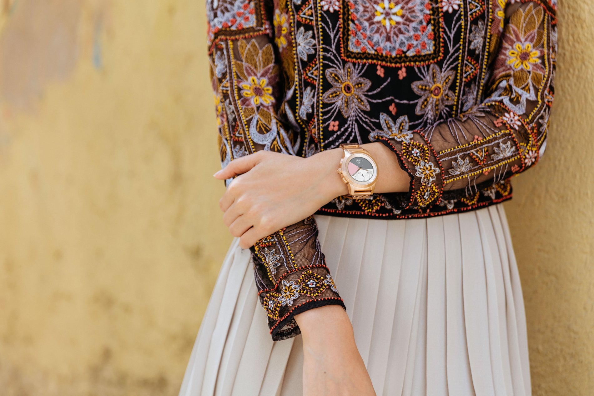 Mykronoz-My Kronoz Zetıme Hibrid Saat Petite Rose Metal Kordon-Kol Saati-2-Milagron.com