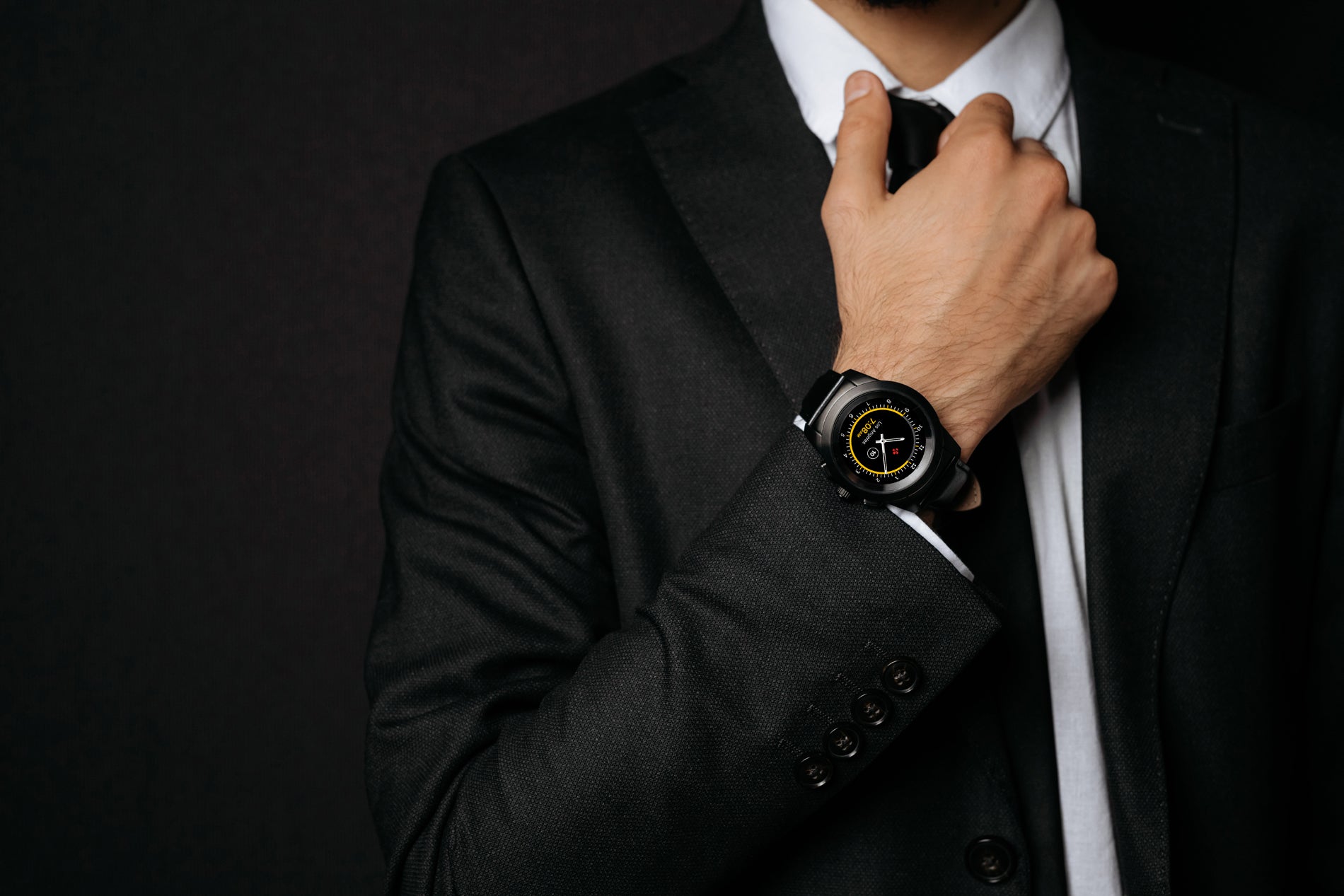 Mykronoz-My Kronoz Zetime Hibrid Saat Regular Siyah Deri-Kol Saati-3-Milagron.com