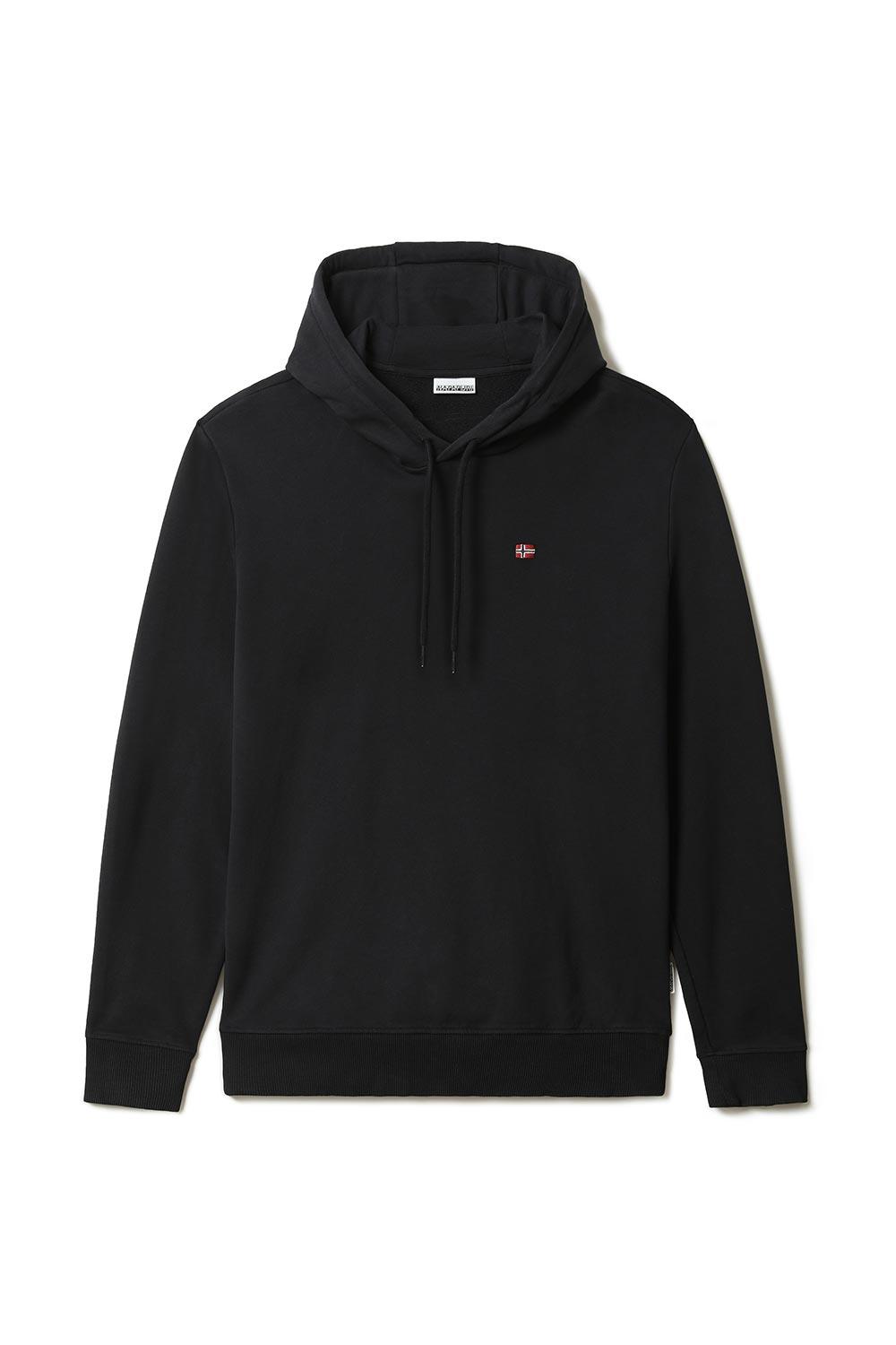 Napapijri-Balis Hood Black 041-Sweatshirts & Hoodies-1-Milagron.com