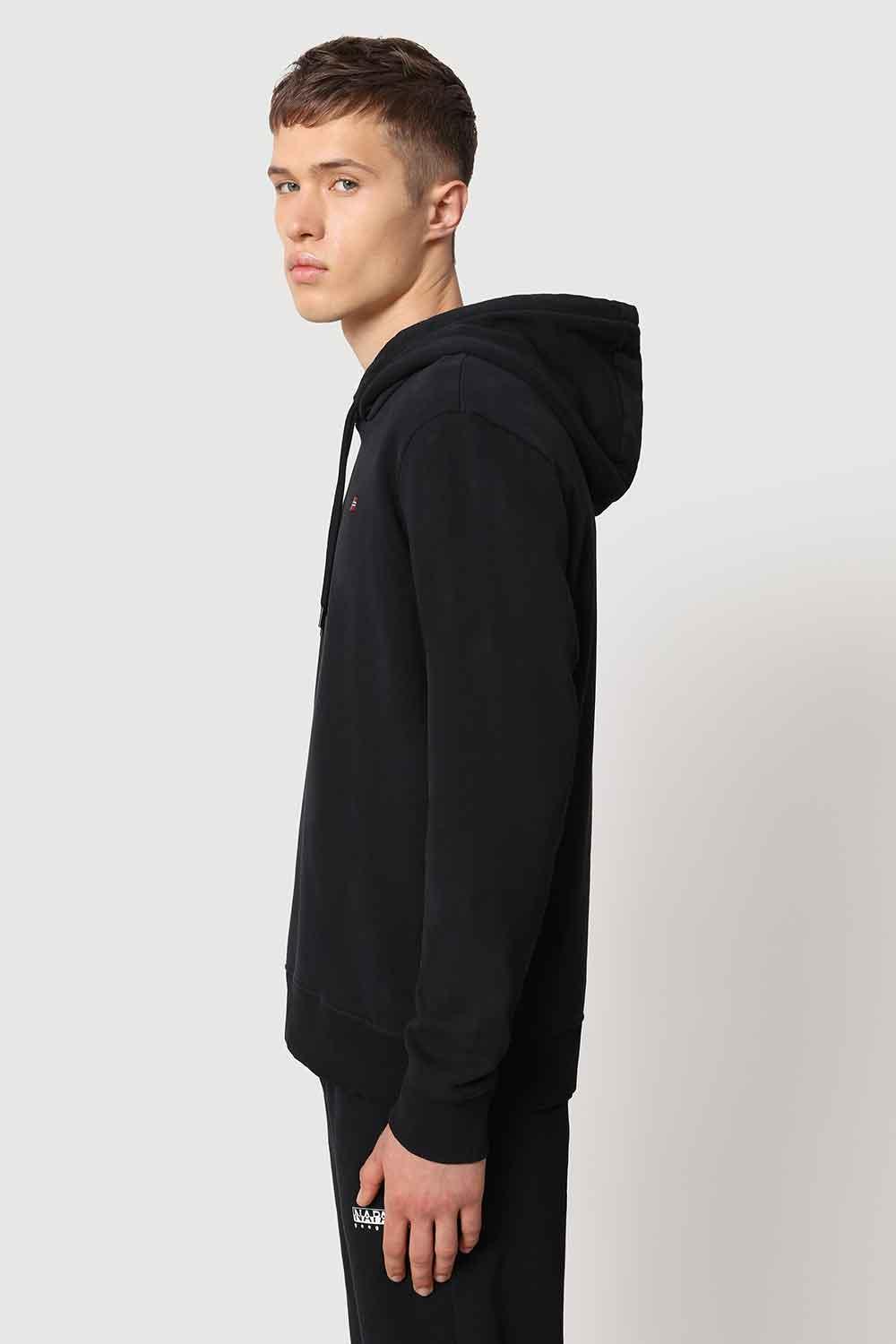 Napapijri-Balis Hood Black 041-Sweatshirts & Hoodies-3-Milagron.com