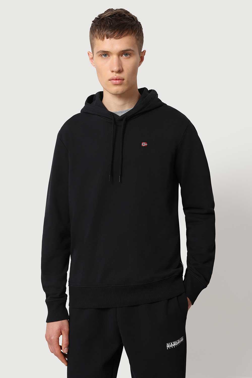 Napapijri-Balis Hood Black 041-Sweatshirts & Hoodies-8-Milagron.com