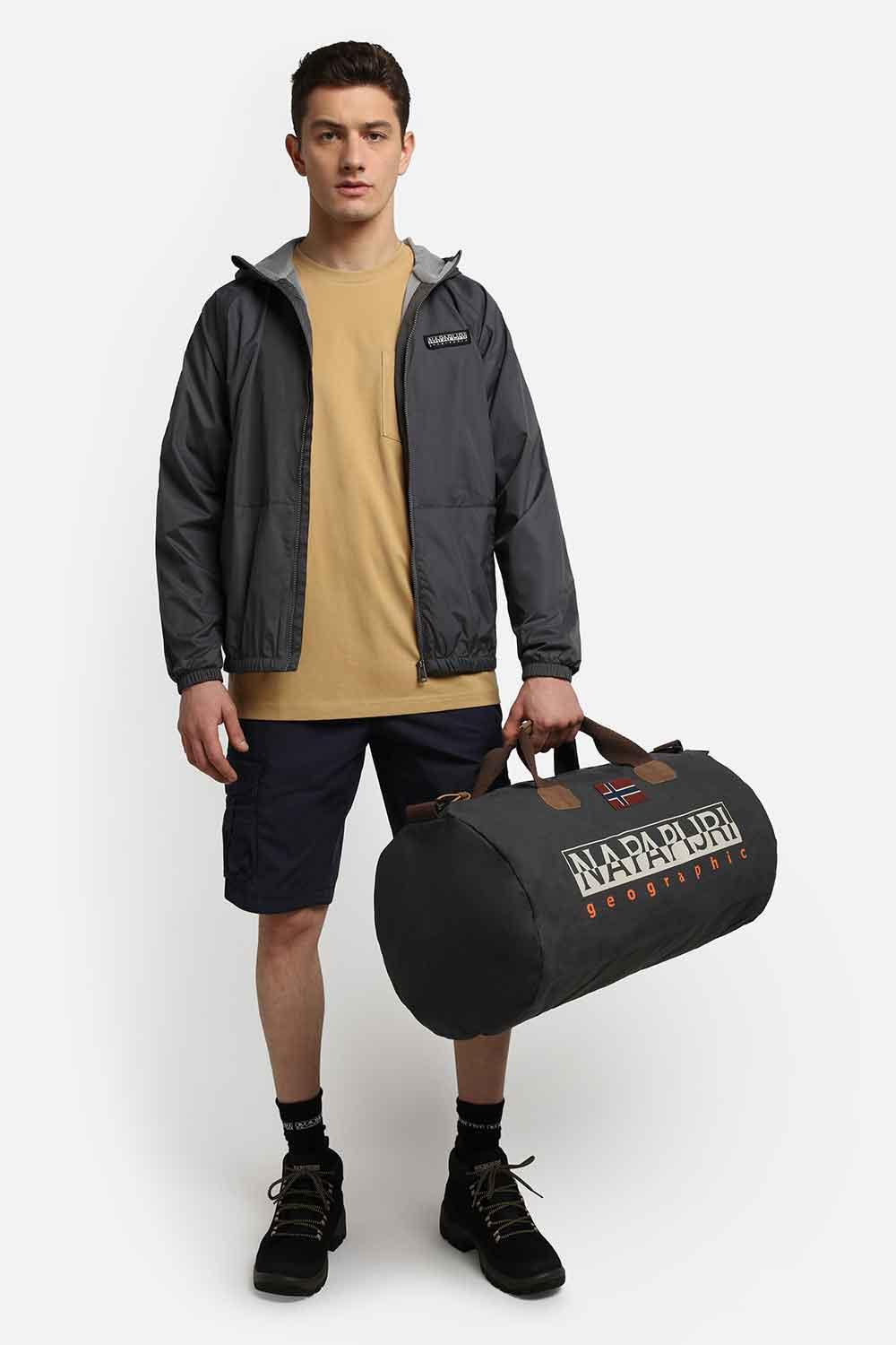 Napapijri-Bering 3 Dark Grey Solid-Bavul & Seyahat Çantası-2-Milagron.com