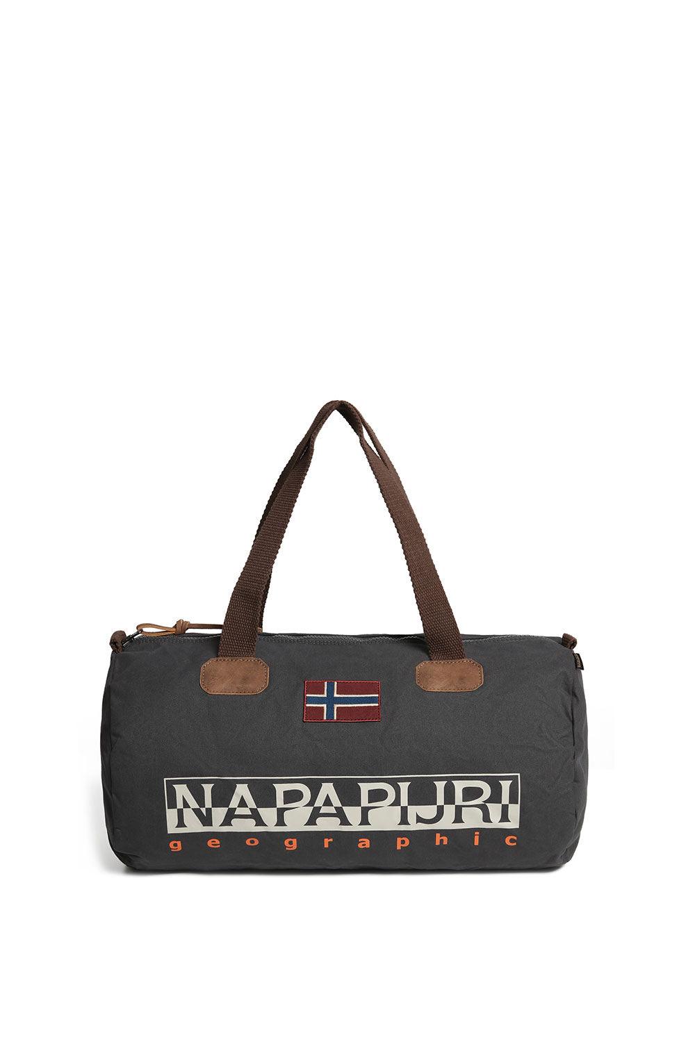 Napapijri-Bering Small 3 Dark Grey Solid-Bavul & Seyahat Çantası-1-Milagron.com