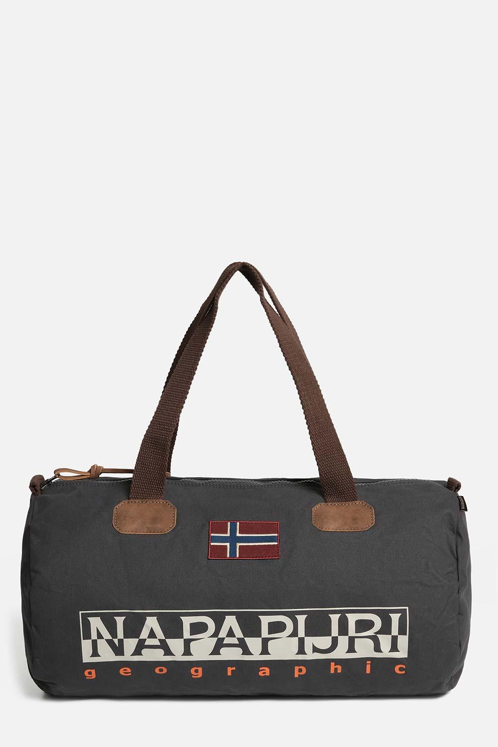 Napapijri-Bering Small 3 Dark Grey Solid-Bavul & Seyahat Çantası-10-Milagron.com