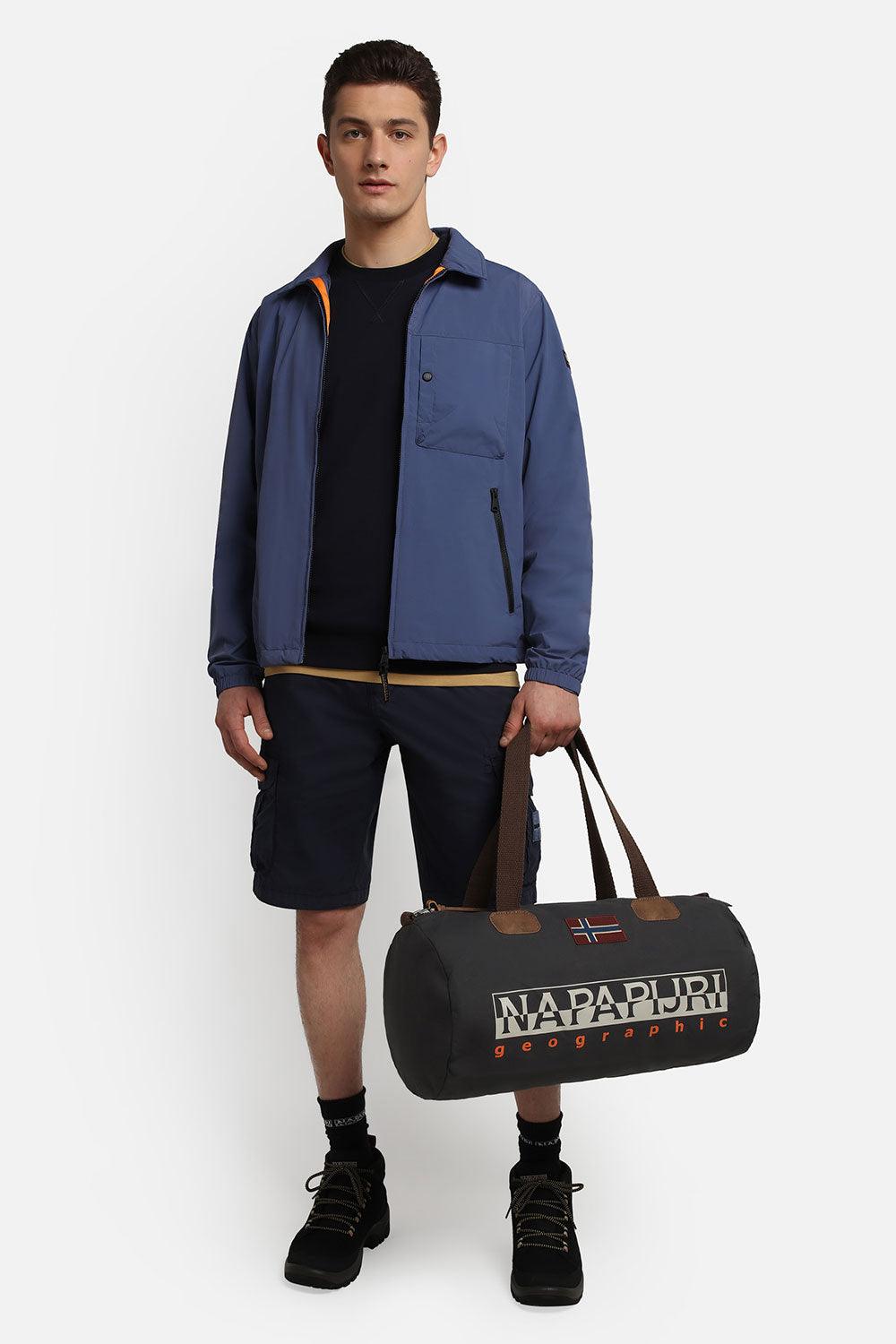 Napapijri-Bering Small 3 Dark Grey Solid-Bavul & Seyahat Çantası-2-Milagron.com