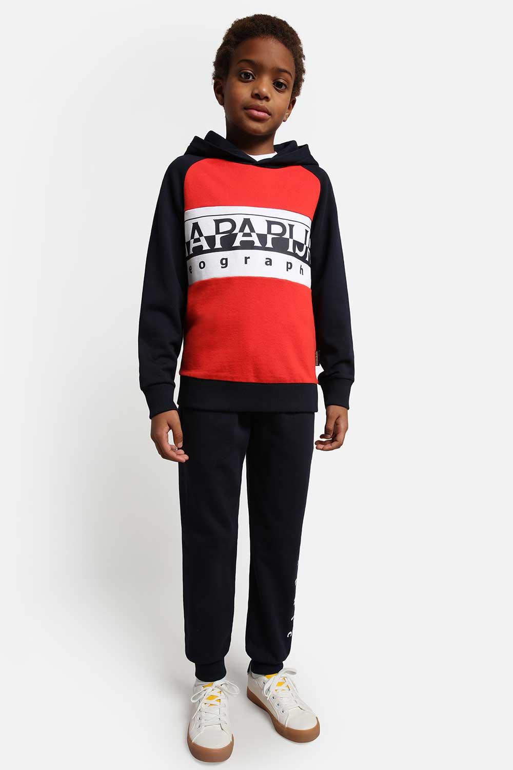 Napapijri-Hoodie Entremonth Bright Red-Sweatshirts & Hoodies-3-Milagron.com