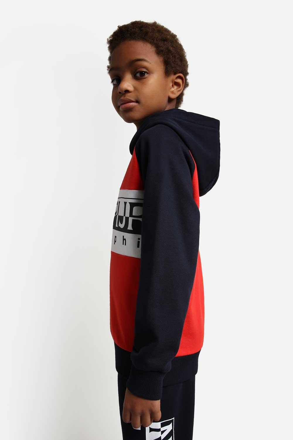 Napapijri-Hoodie Entremonth Bright Red-Sweatshirts & Hoodies-4-Milagron.com