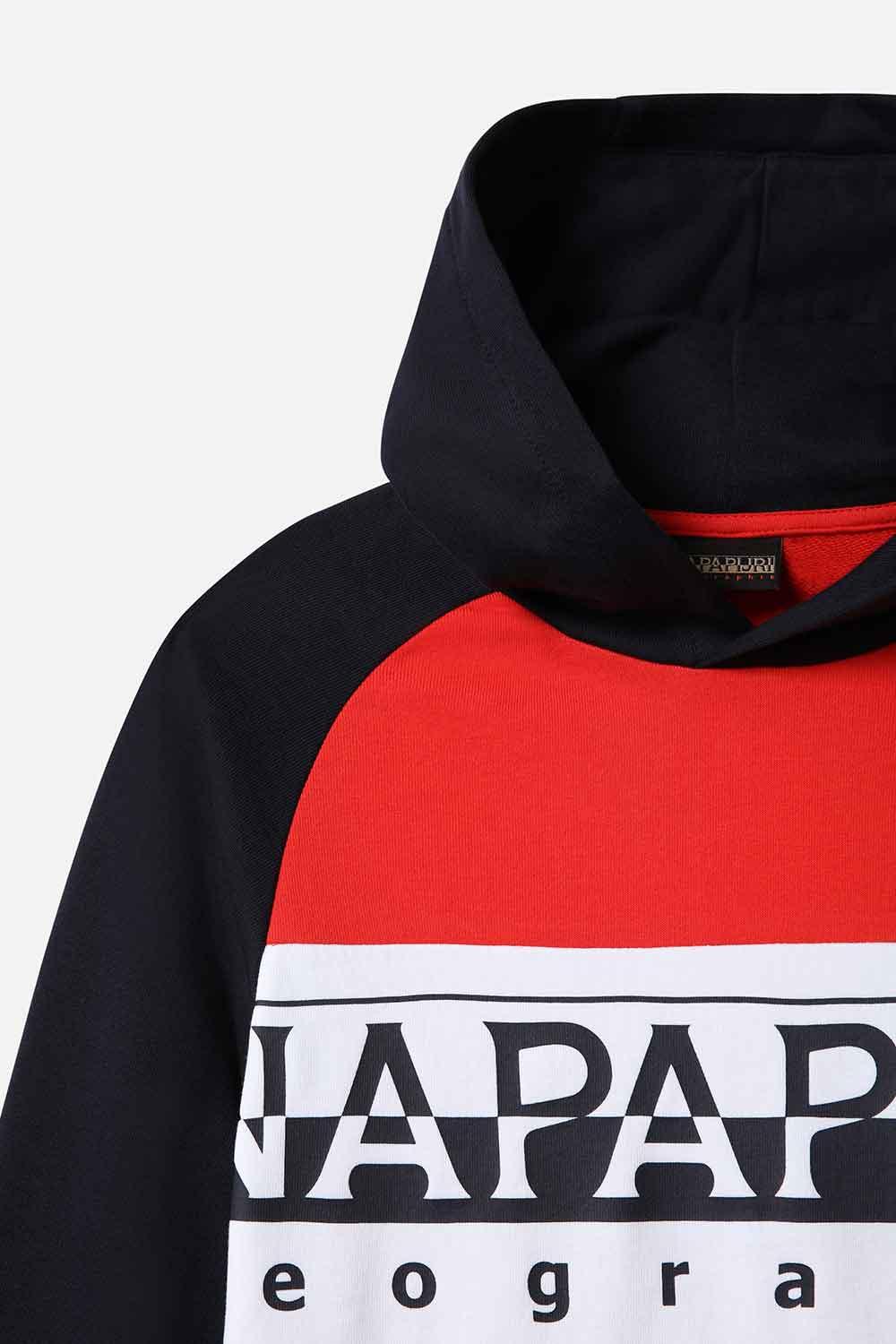 Napapijri-Hoodie Entremonth Bright Red-Sweatshirts & Hoodies-6-Milagron.com