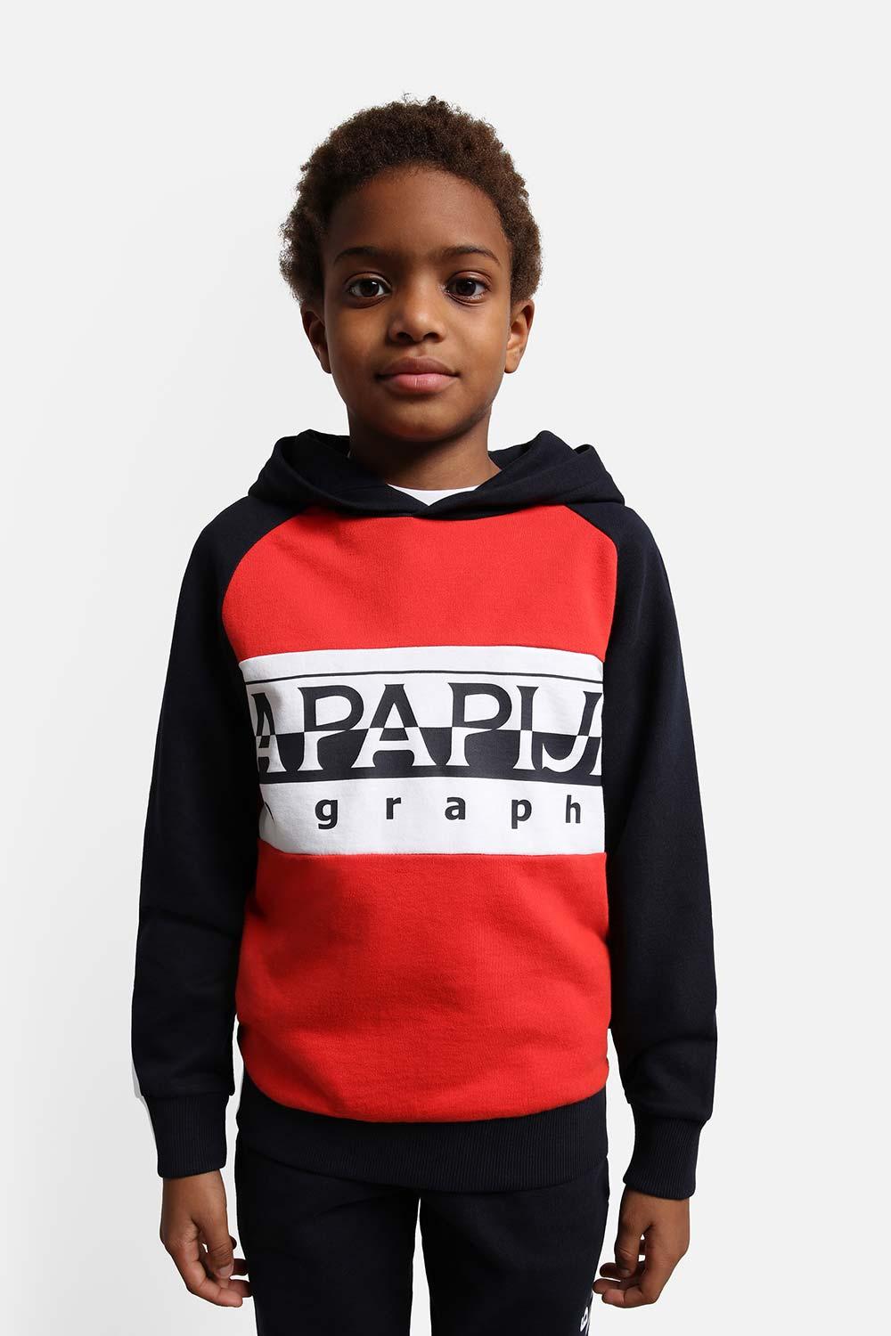 Napapijri-Hoodie Entremonth Bright Red-Sweatshirts & Hoodies-7-Milagron.com