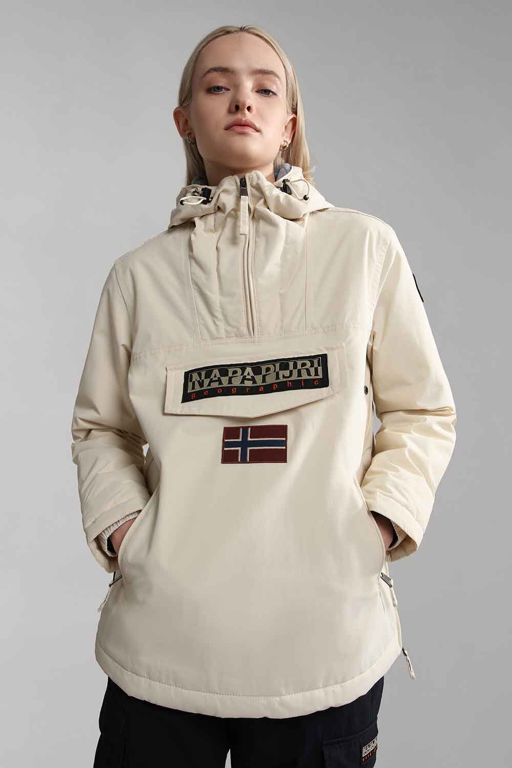 Napapijri-Rainforest Pcoket 4 Whitecap Gray-Yağmurluk-10-Milagron.com