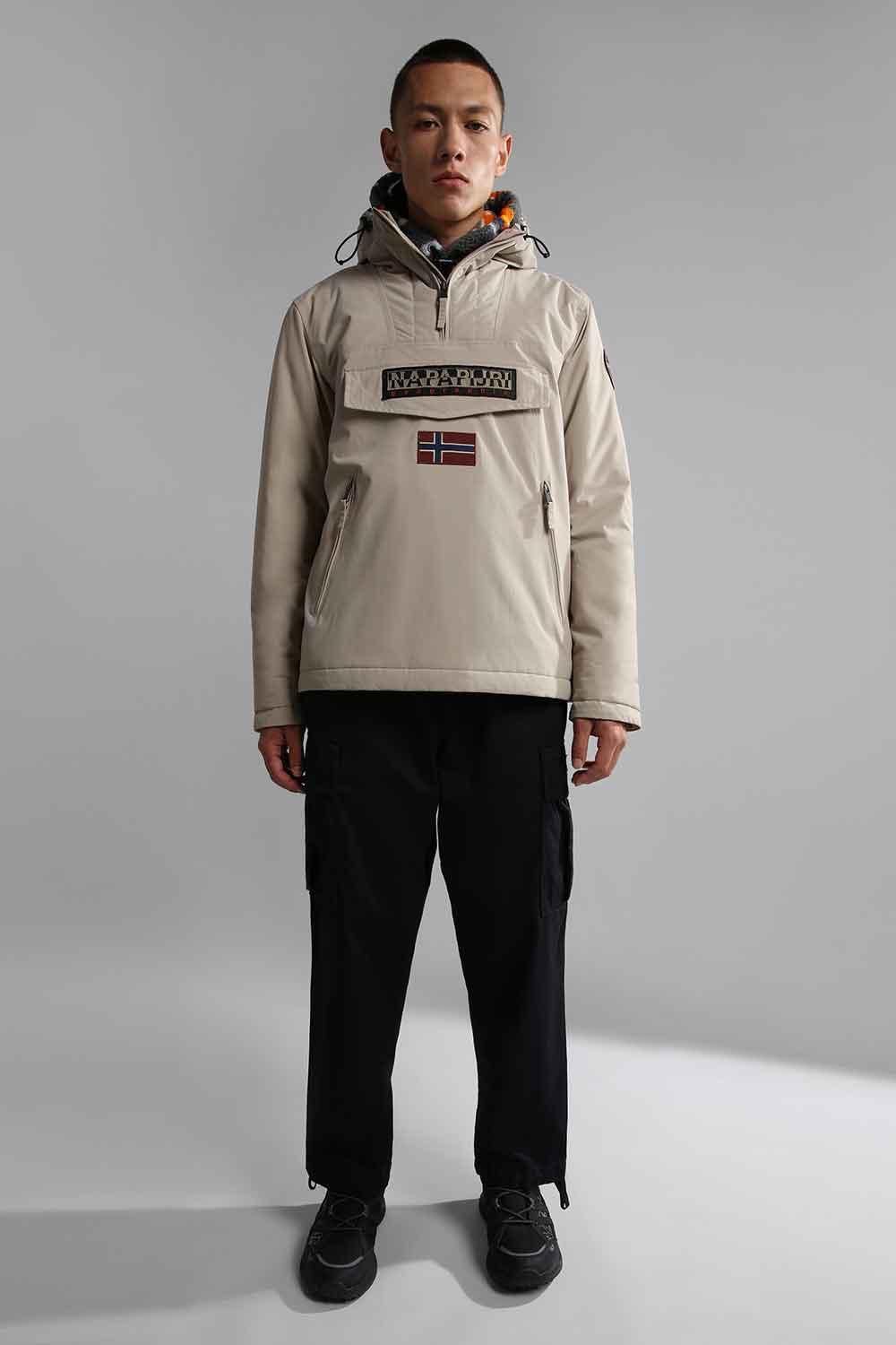 Napapijri-Rainforest Pocket 2 Beige Stone-Yağmurluk-2-Milagron.com