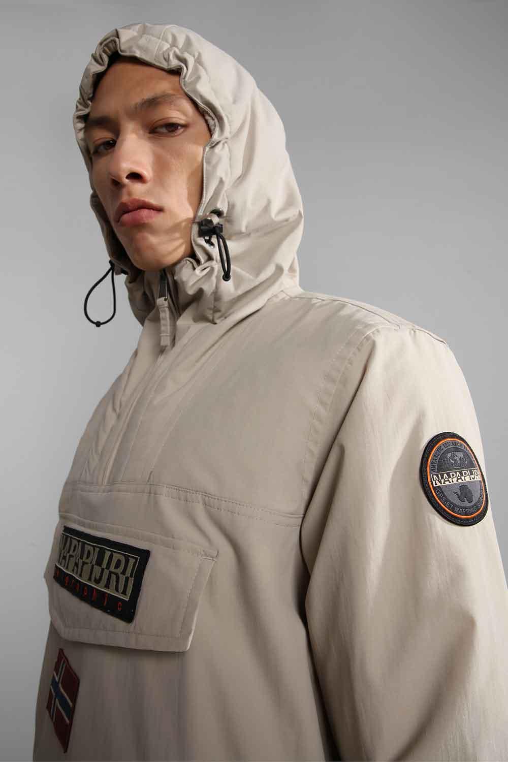 Napapijri-Rainforest Pocket 2 Beige Stone-Yağmurluk-4-Milagron.com