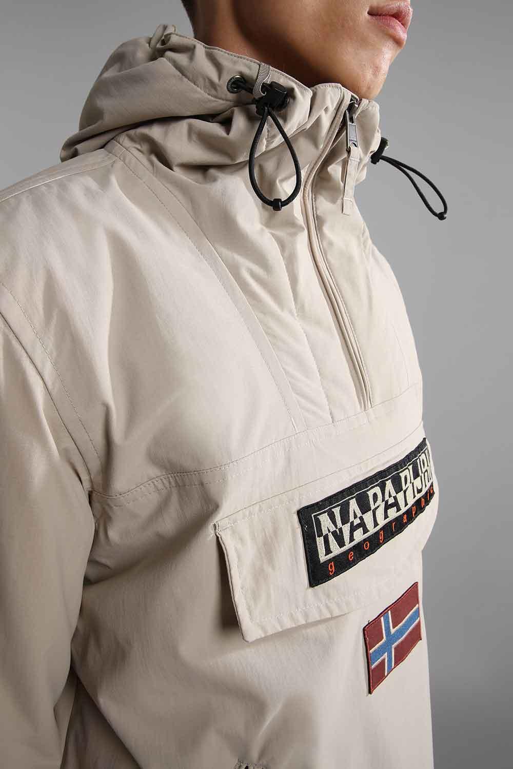 Napapijri-Rainforest Pocket 2 Beige Stone-Yağmurluk-5-Milagron.com