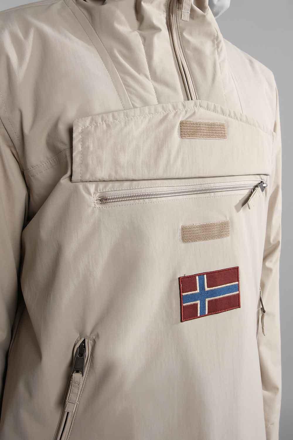 Napapijri-Rainforest Pocket 2 Beige Stone-Yağmurluk-6-Milagron.com