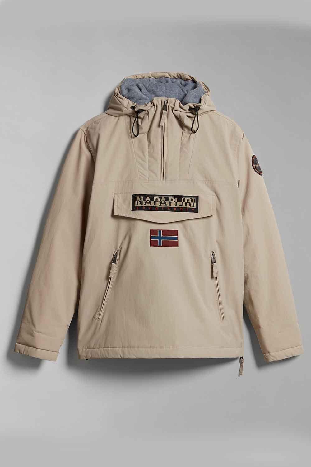 Napapijri-Rainforest Pocket 2 Beige Stone-Yağmurluk-8-Milagron.com