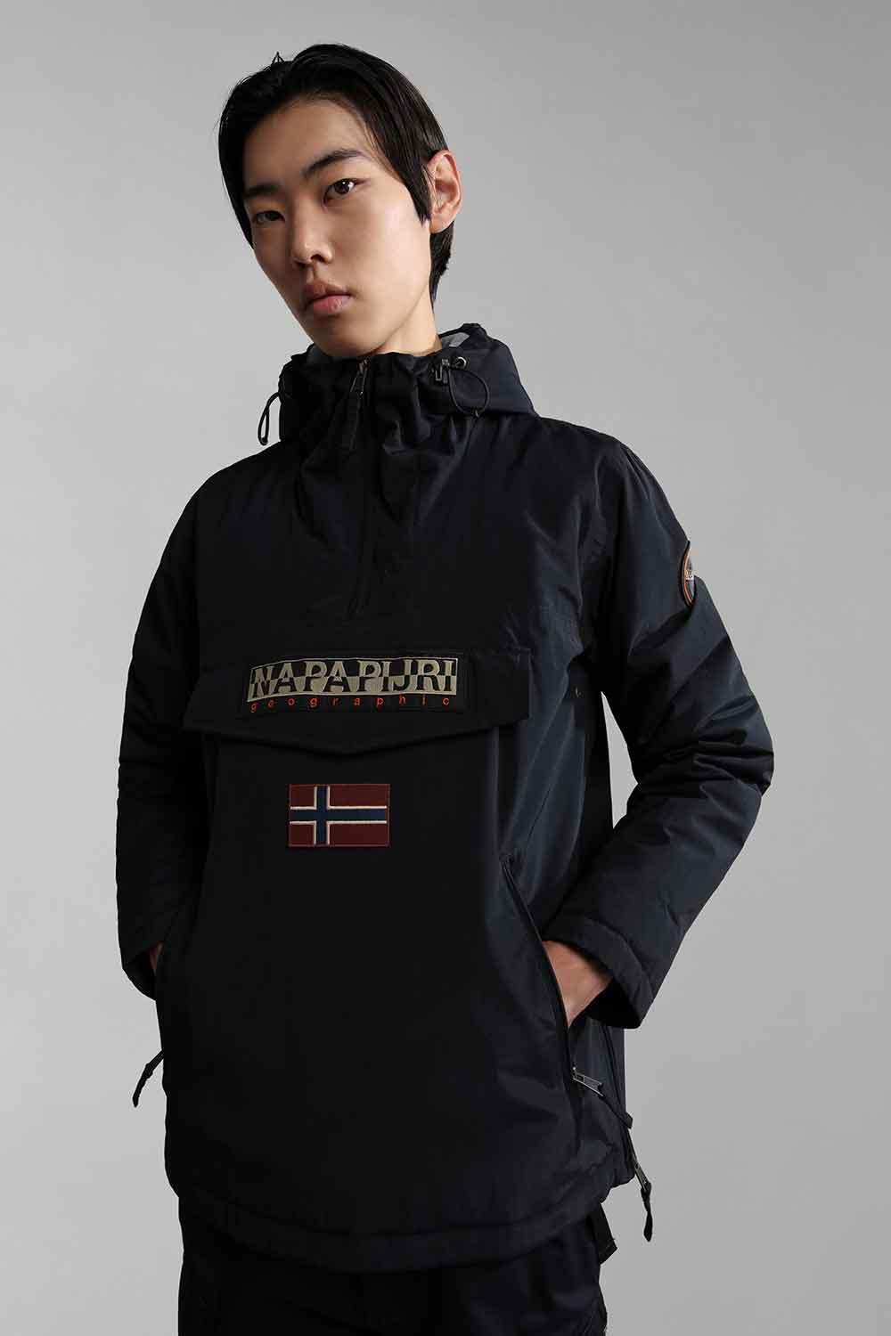 Napapijri-Rainforest Pocket 2 Black 041-Yağmurluk-10-Milagron.com