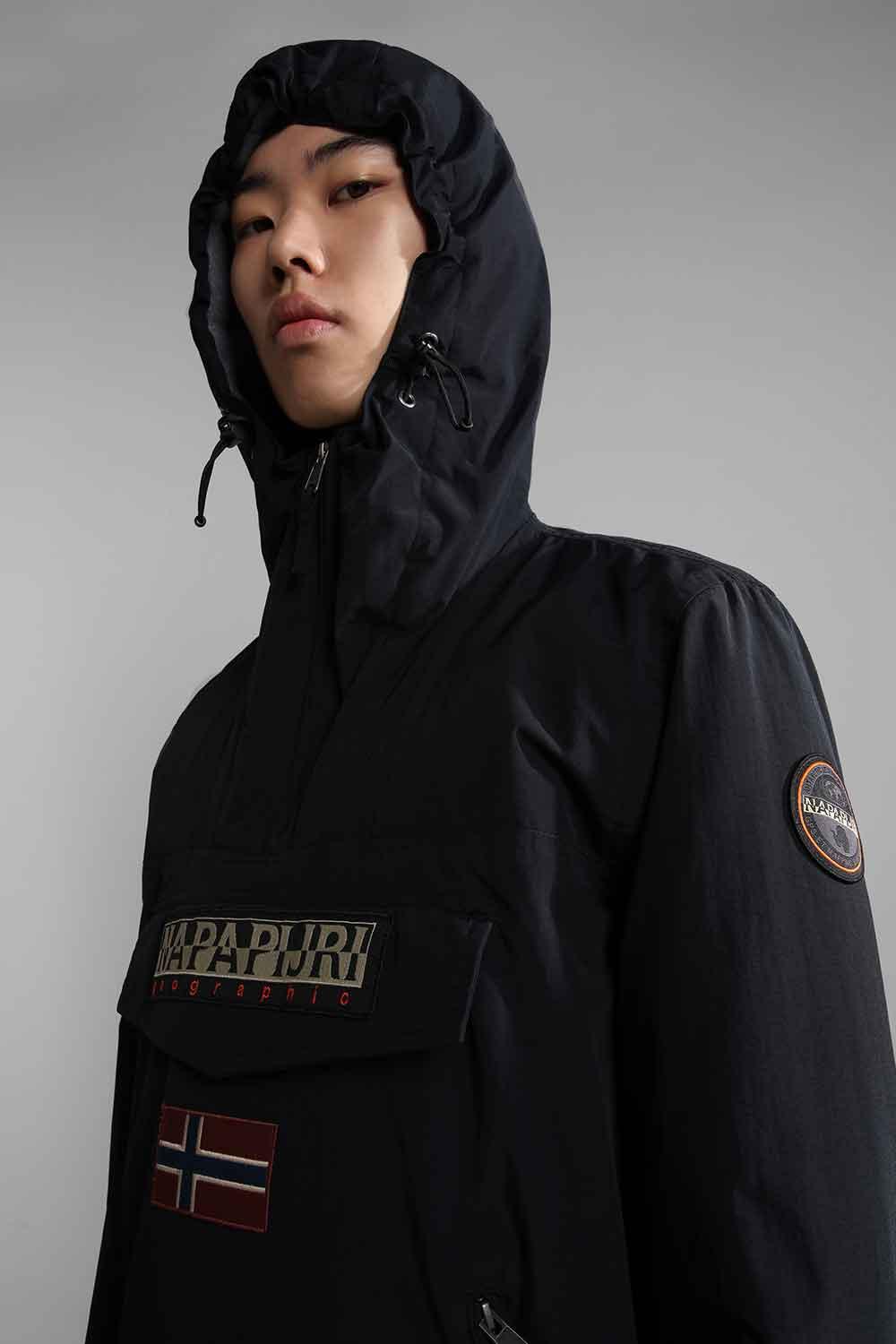 Napapijri-Rainforest Pocket 2 Black 041-Yağmurluk-3-Milagron.com