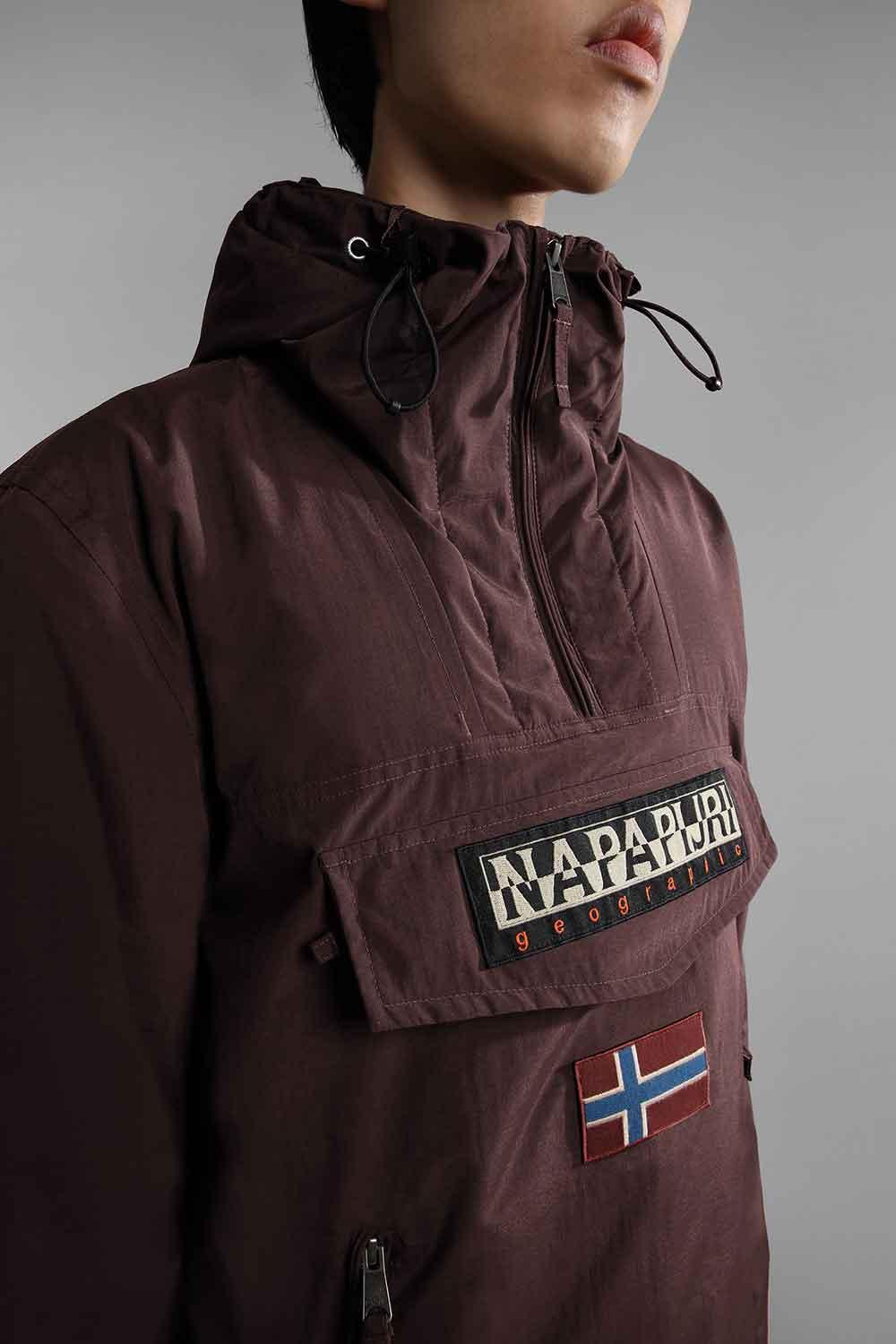 Napapijri-Rainforest Pocket 2 Burgundy Fudge-Yağmurluk-5-Milagron.com
