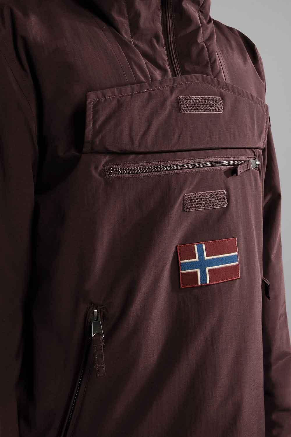 Napapijri-Rainforest Pocket 2 Burgundy Fudge-Yağmurluk-6-Milagron.com