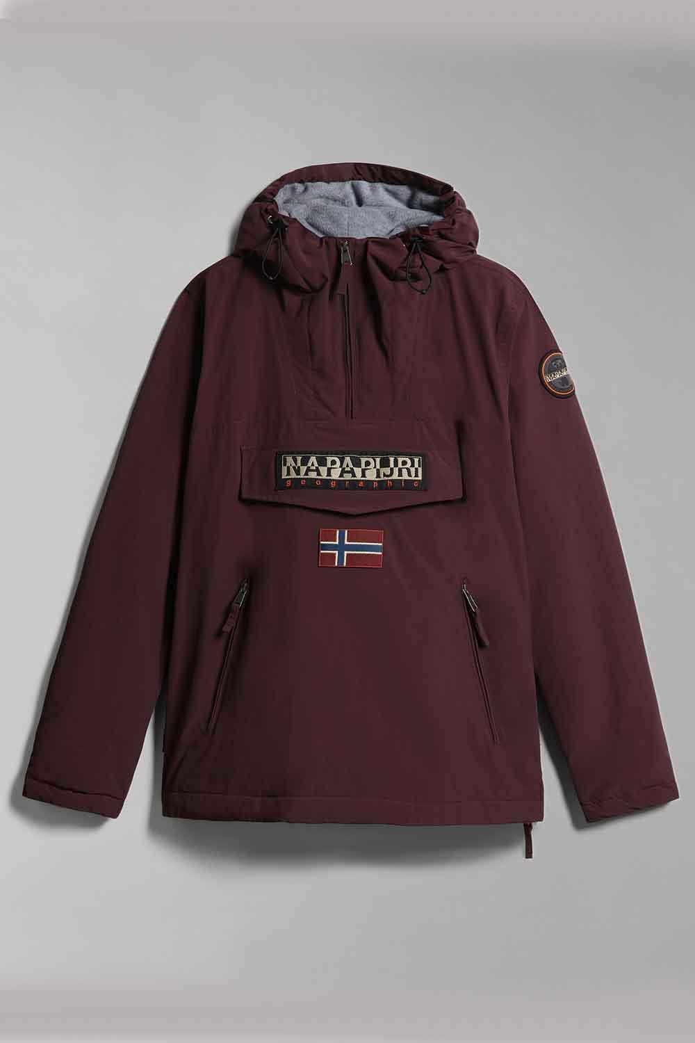 Napapijri-Rainforest Pocket 2 Burgundy Fudge-Yağmurluk-8-Milagron.com