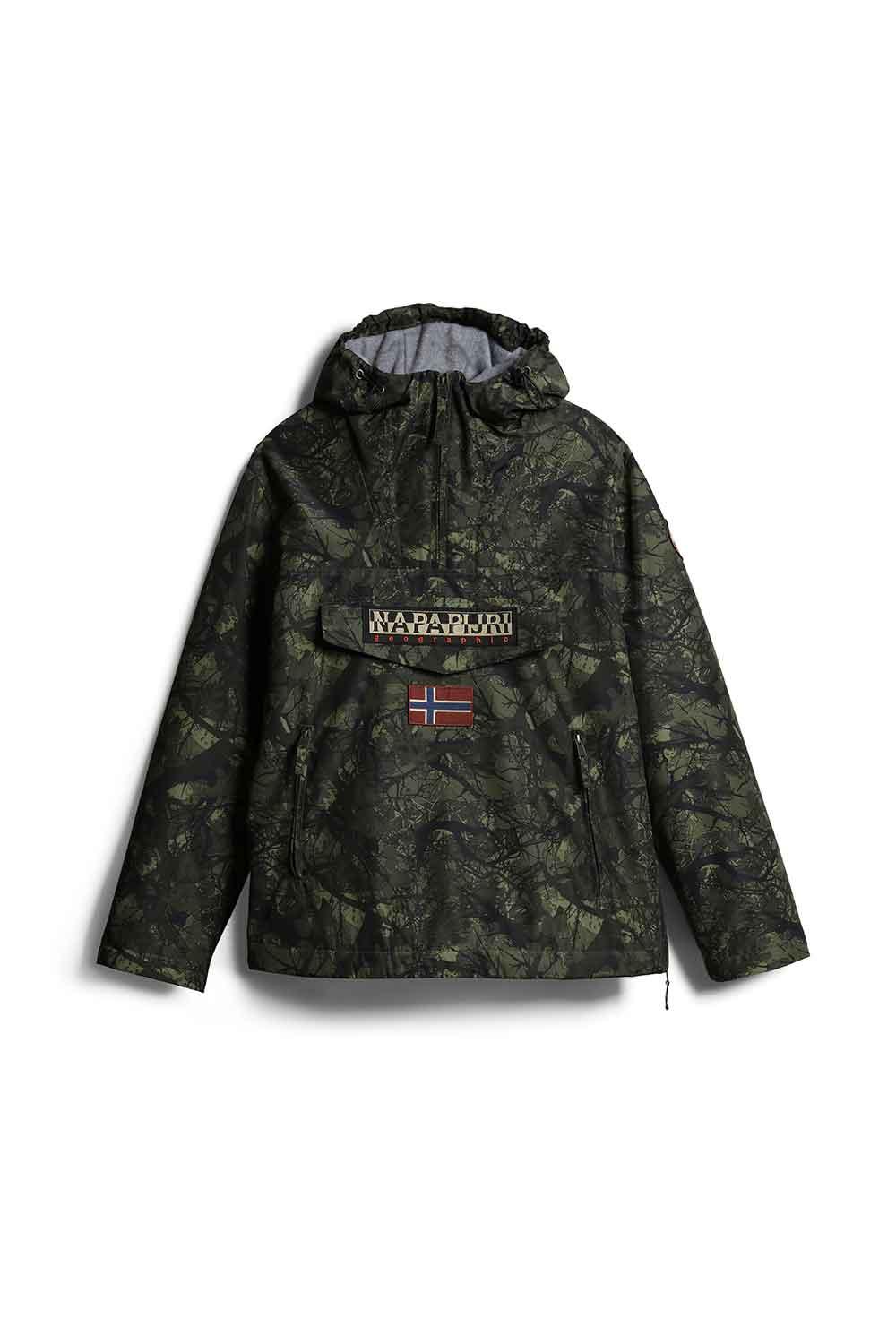 Napapijri-Rainforest Pocket 2 Camo Green-Yağmurluk-1-Milagron.com